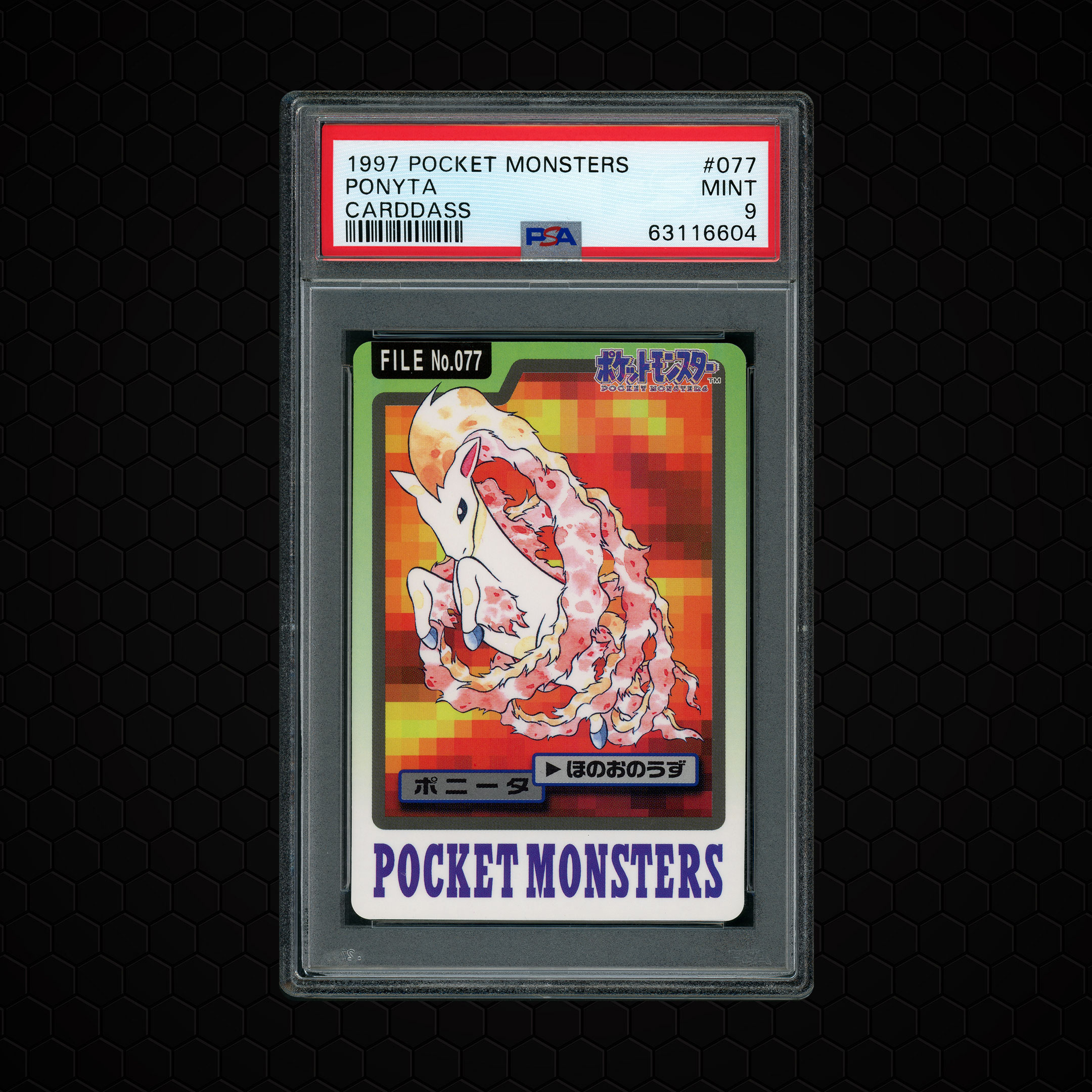 1997 Japanese Carddass Ponyta #77 PSA 9