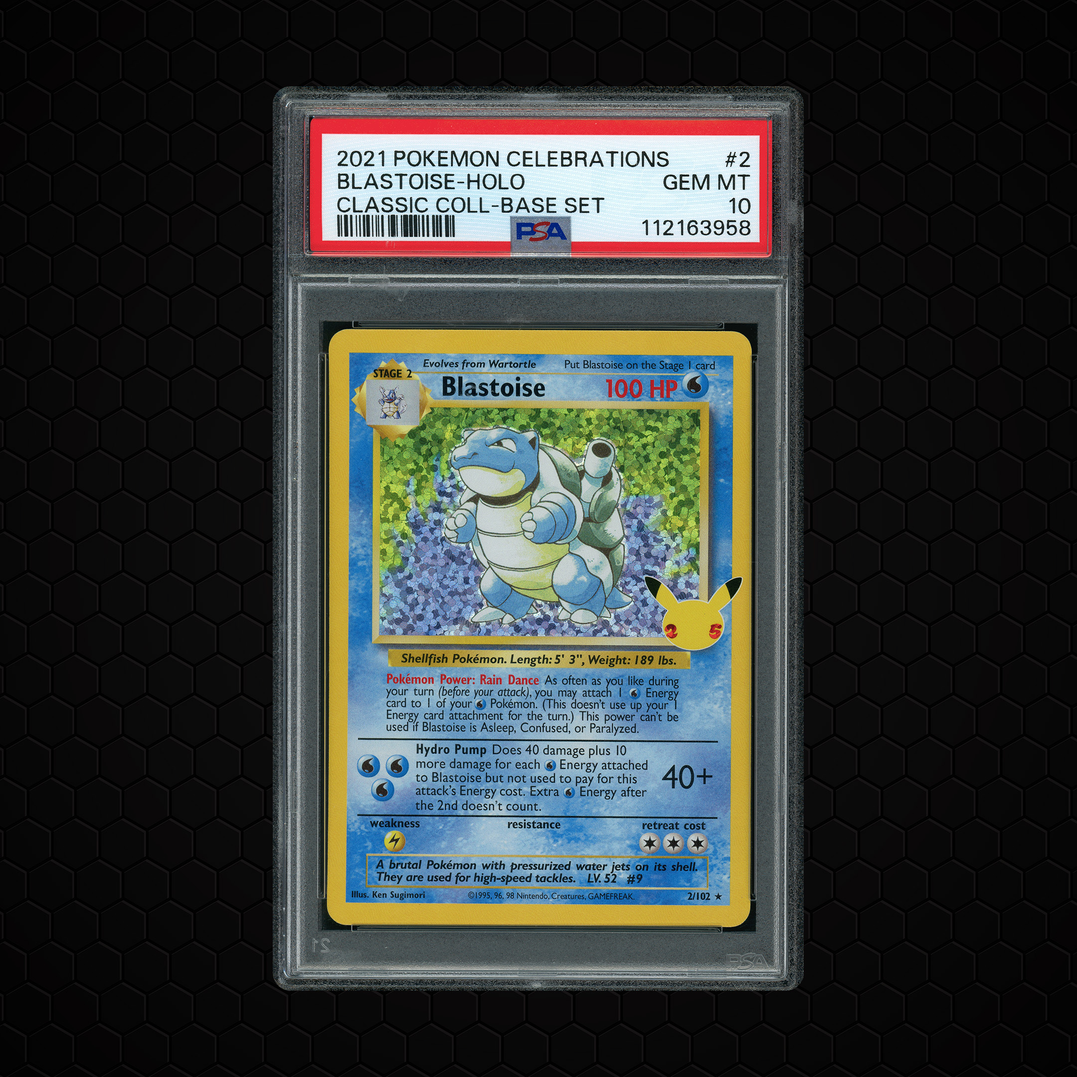 2021 Celebrations Classic Collection Blastoise #2 PSA 10