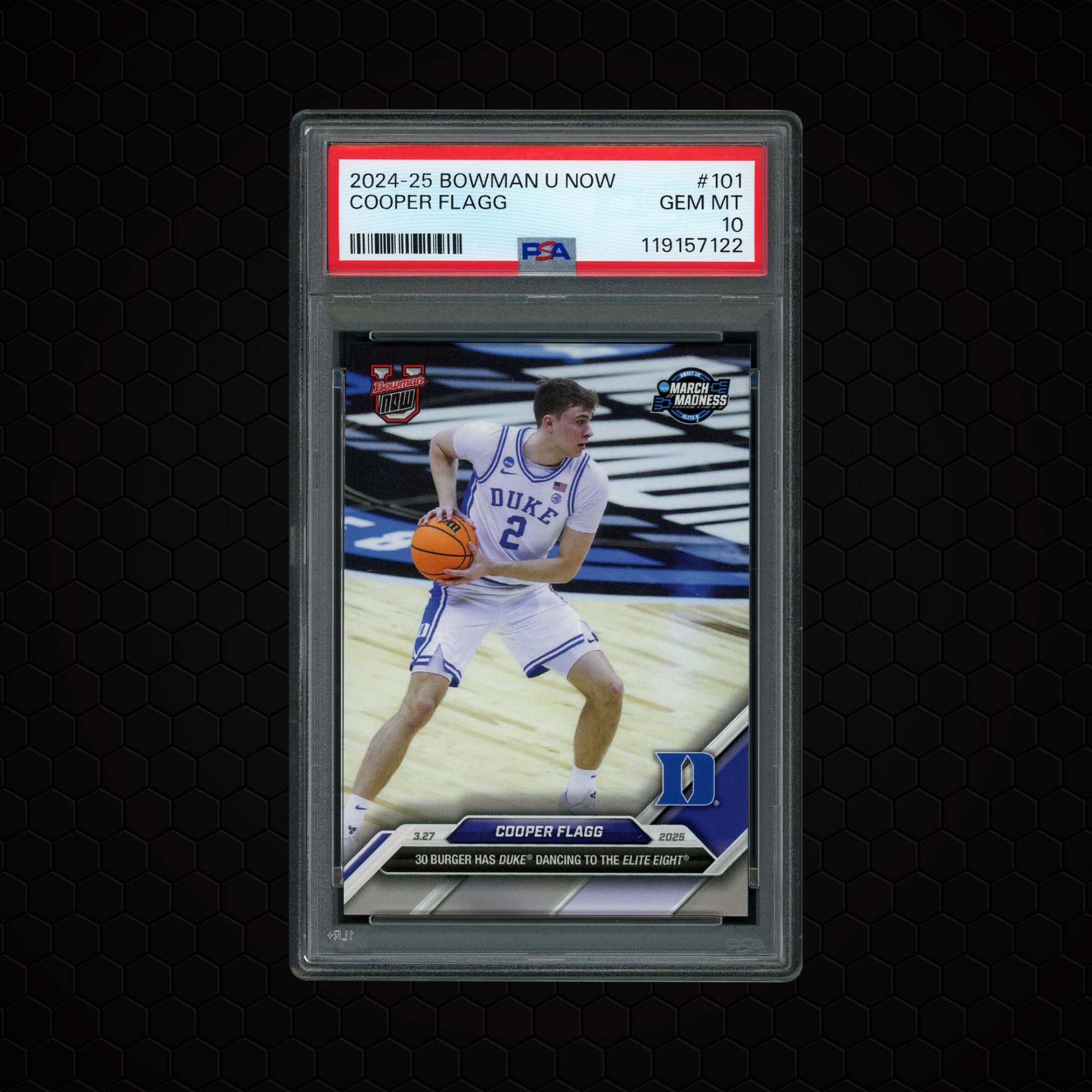 2024 Bowman University Now Cooper Flagg #101 PSA 10