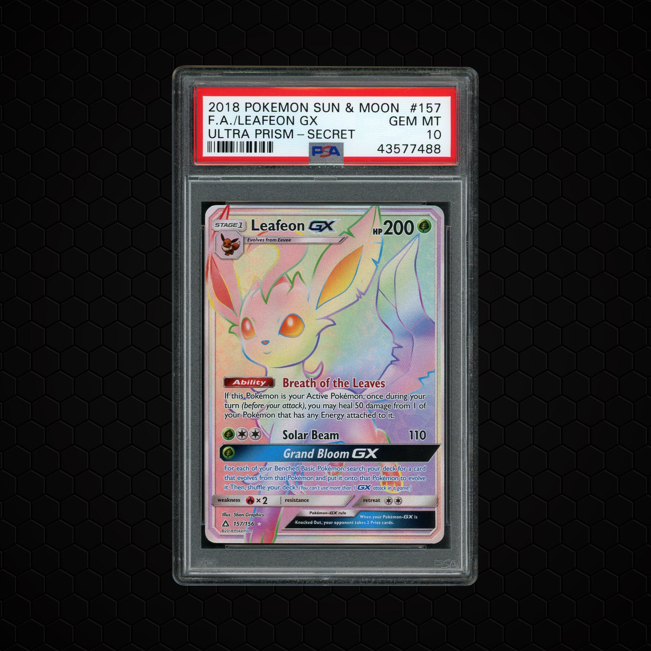 2018 Ultra Prism Leafeon GX #157 PSA 10