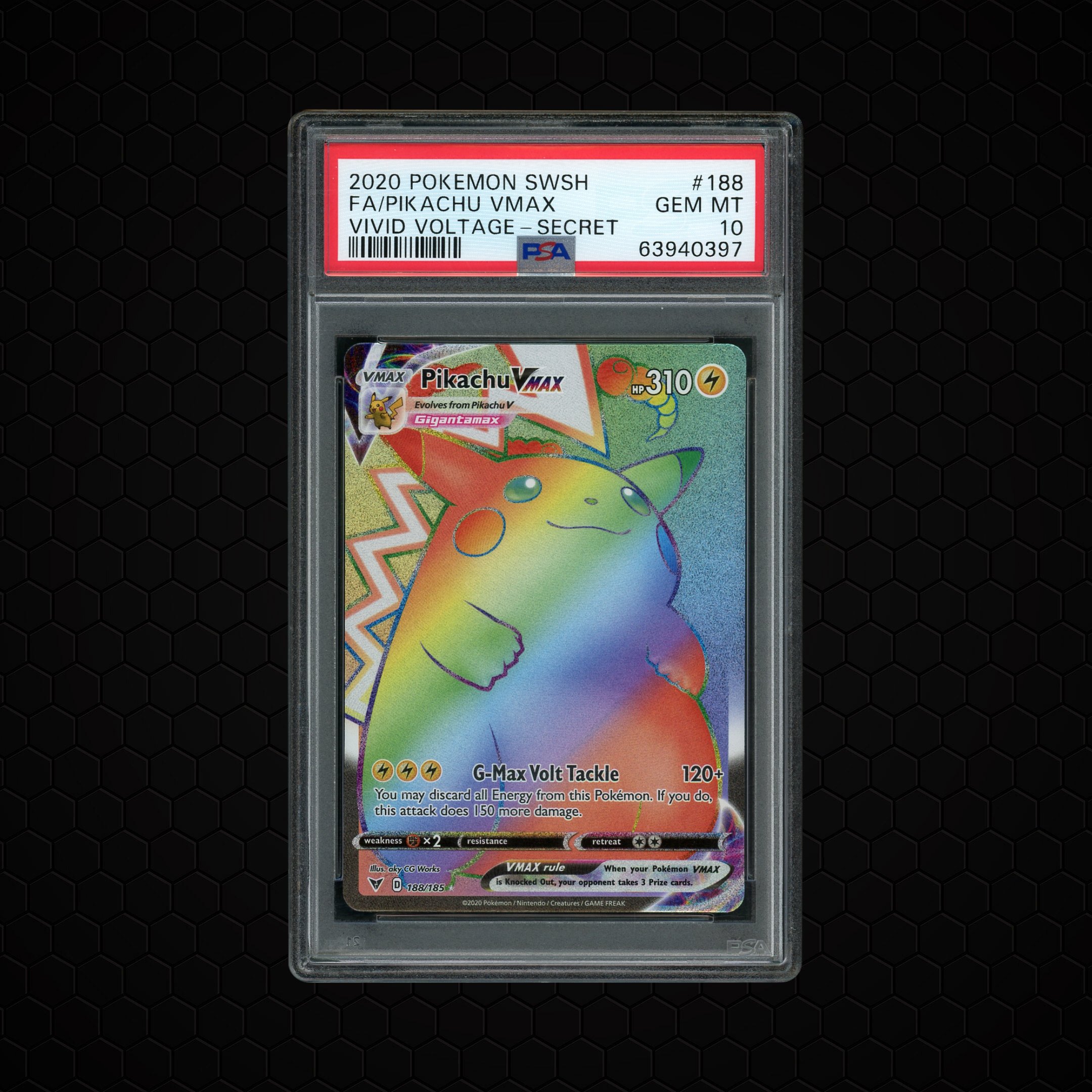 2020 Vivid Voltage Pikachu VMAX #188 PSA 10
