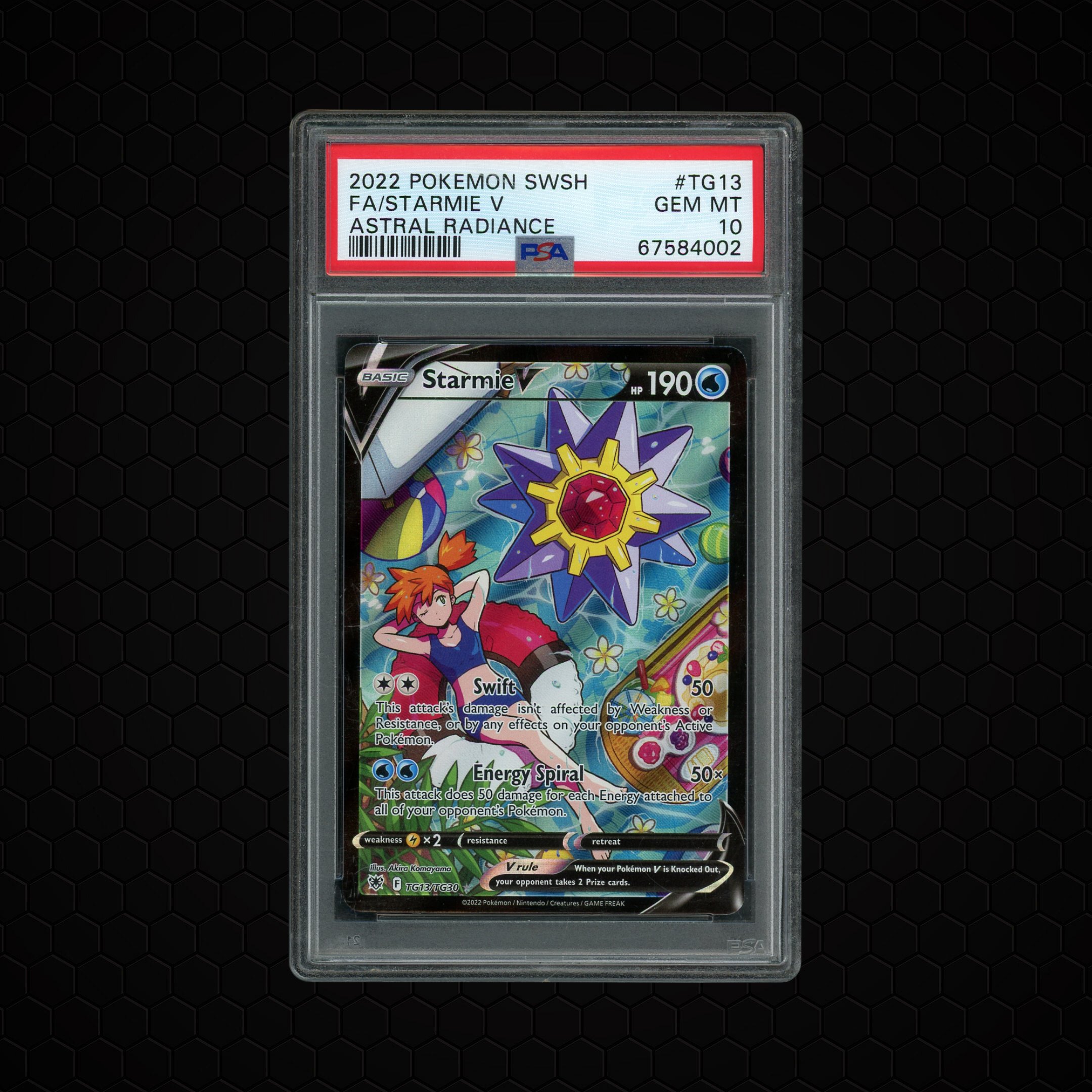 2022 Astral Radiance Starmie V #TG13 PSA 10