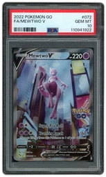 2022 Pokemon GO Mewtwo V #72 PSA 10 on Beezie.