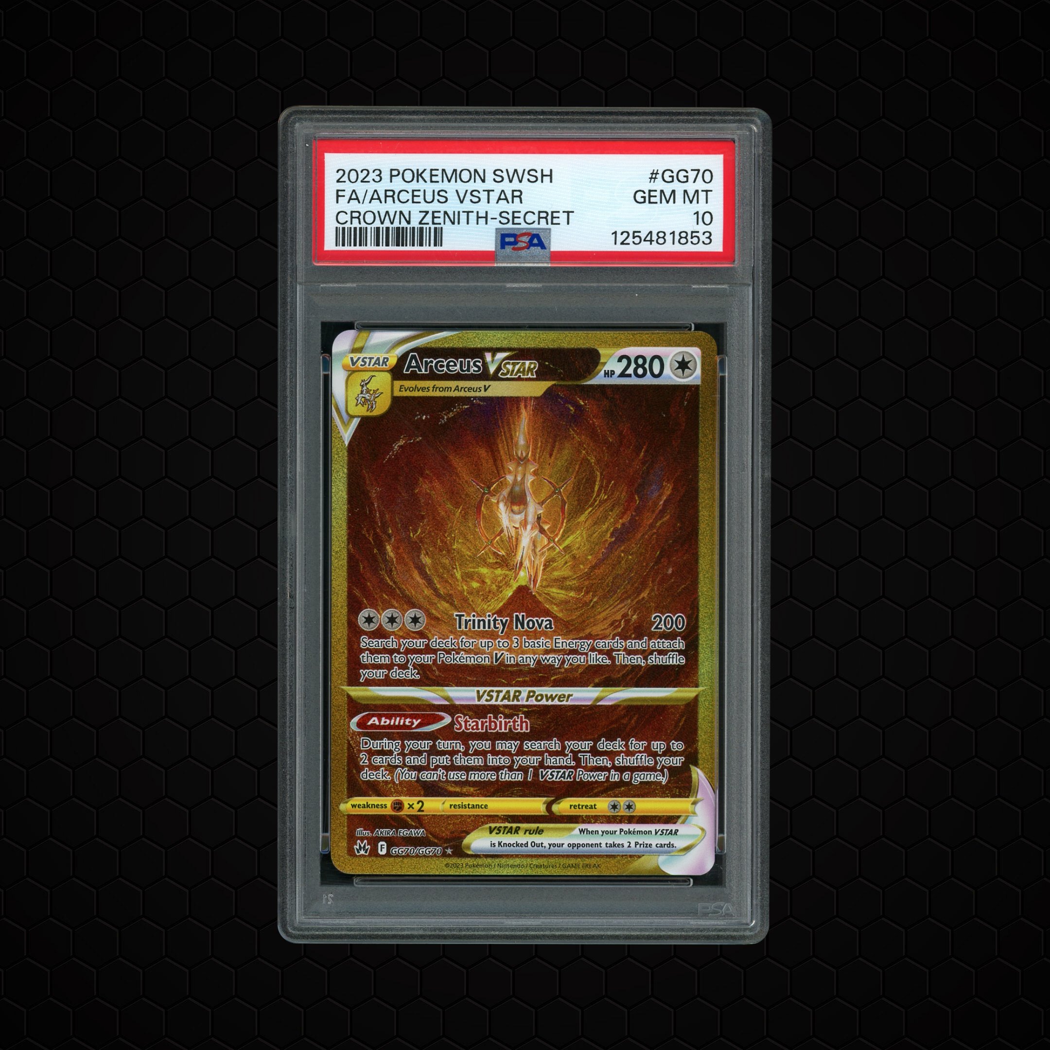 2023 Crown Zenith Arceus VSTAR #GG70 PSA 10
