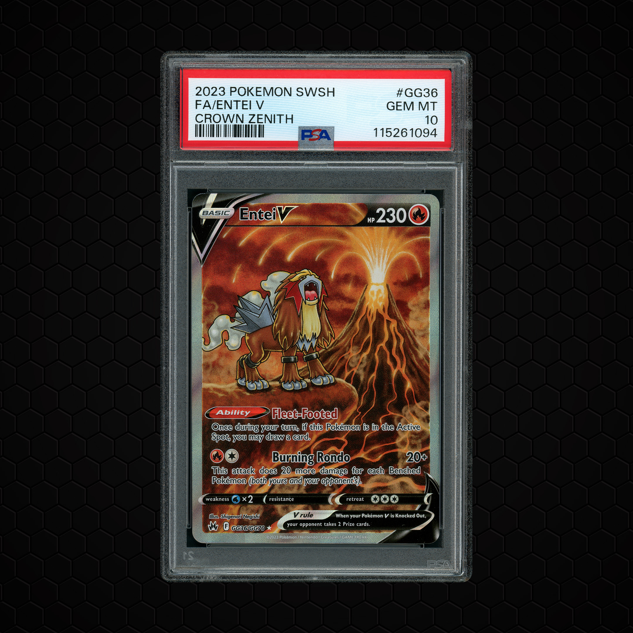2023 Crown Zenith Entei V #GG36 PSA 10