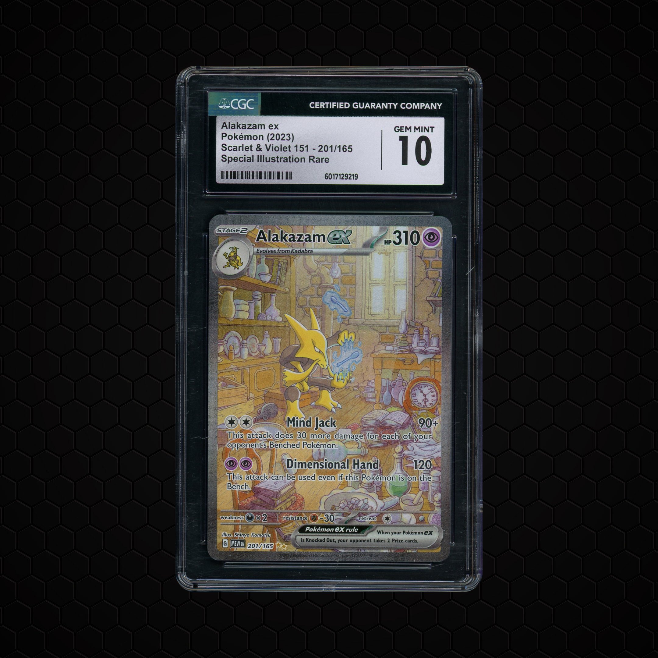 2023 Pokemon 151 Alakazam EX #201 CGC 10