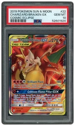 2019 Cosmic Eclipse Charizard & Braixen GX #22 PSA 10 on Beezie.