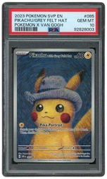2023 Black Star Promo Pikachu with Grey Felt Hat #85 PSA 10 on Beezie.
