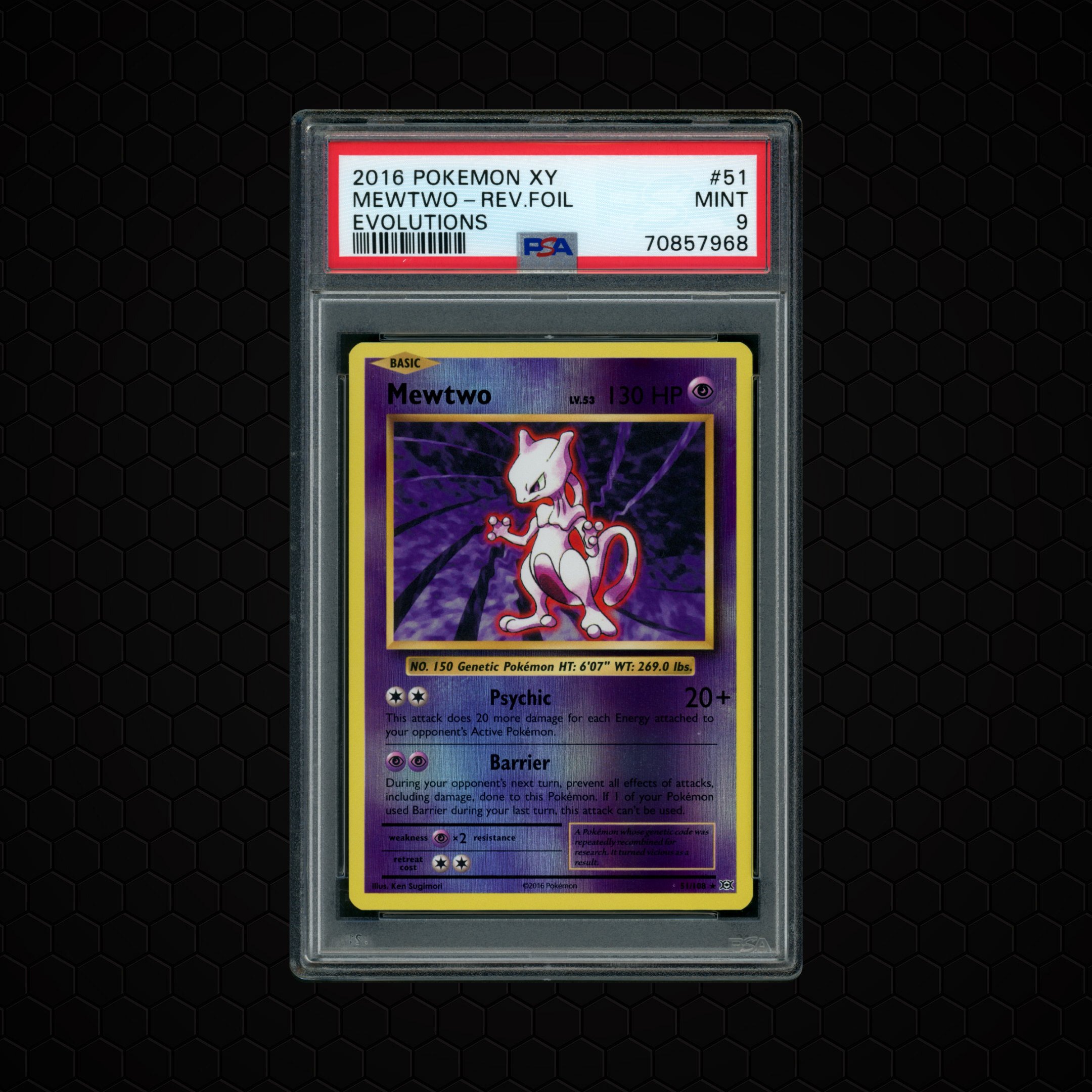 2016 XY Evolutions Mewtwo #51 PSA 9