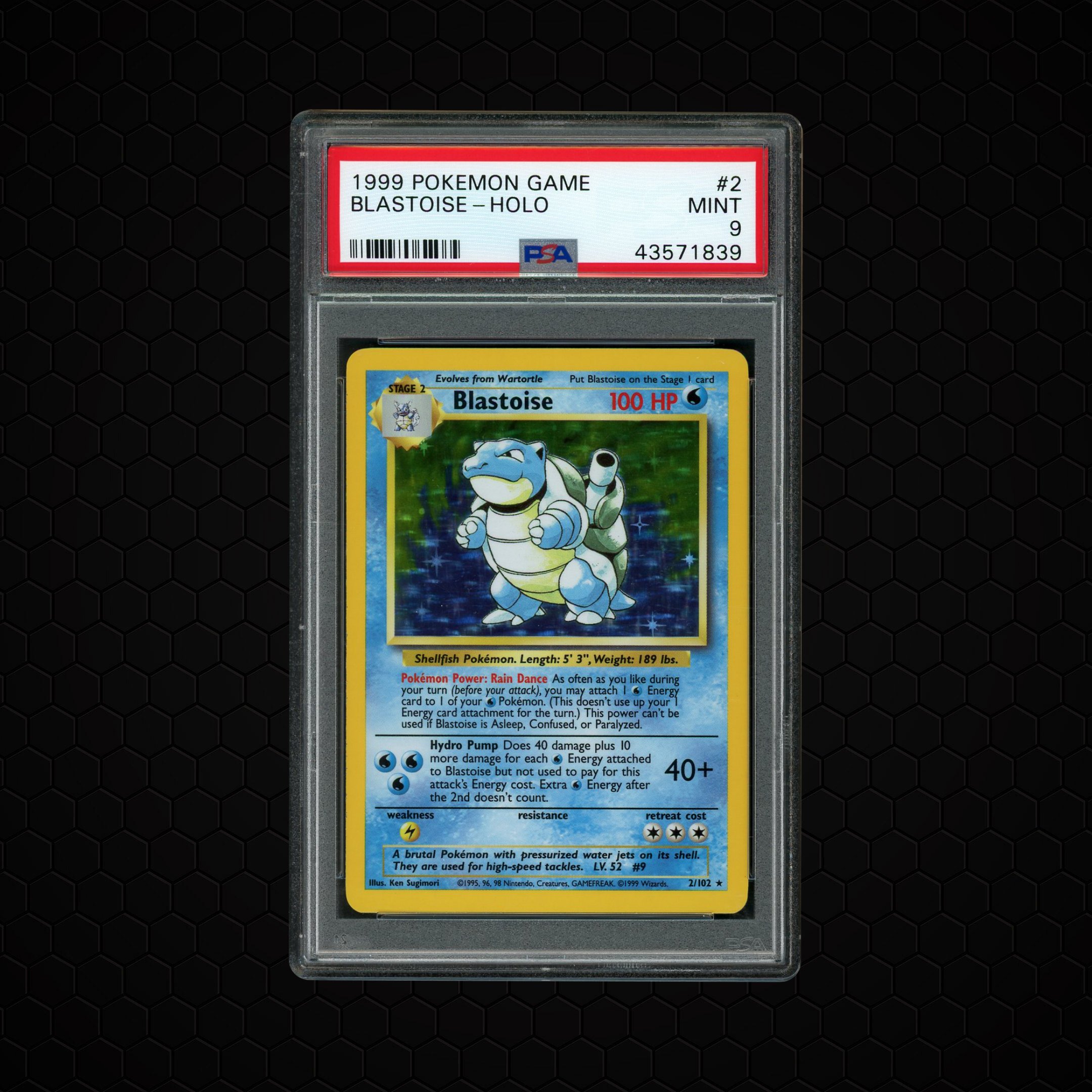 1999 Game Blastoise #2 PSA 9