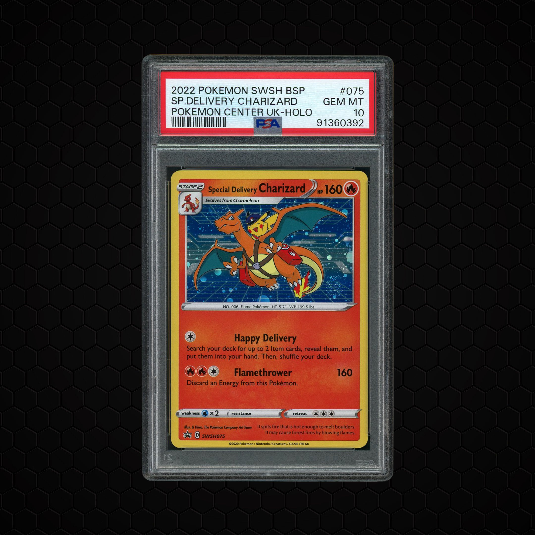 2022 Black Star Promo Special Delivery Charizard #75 PSA 10