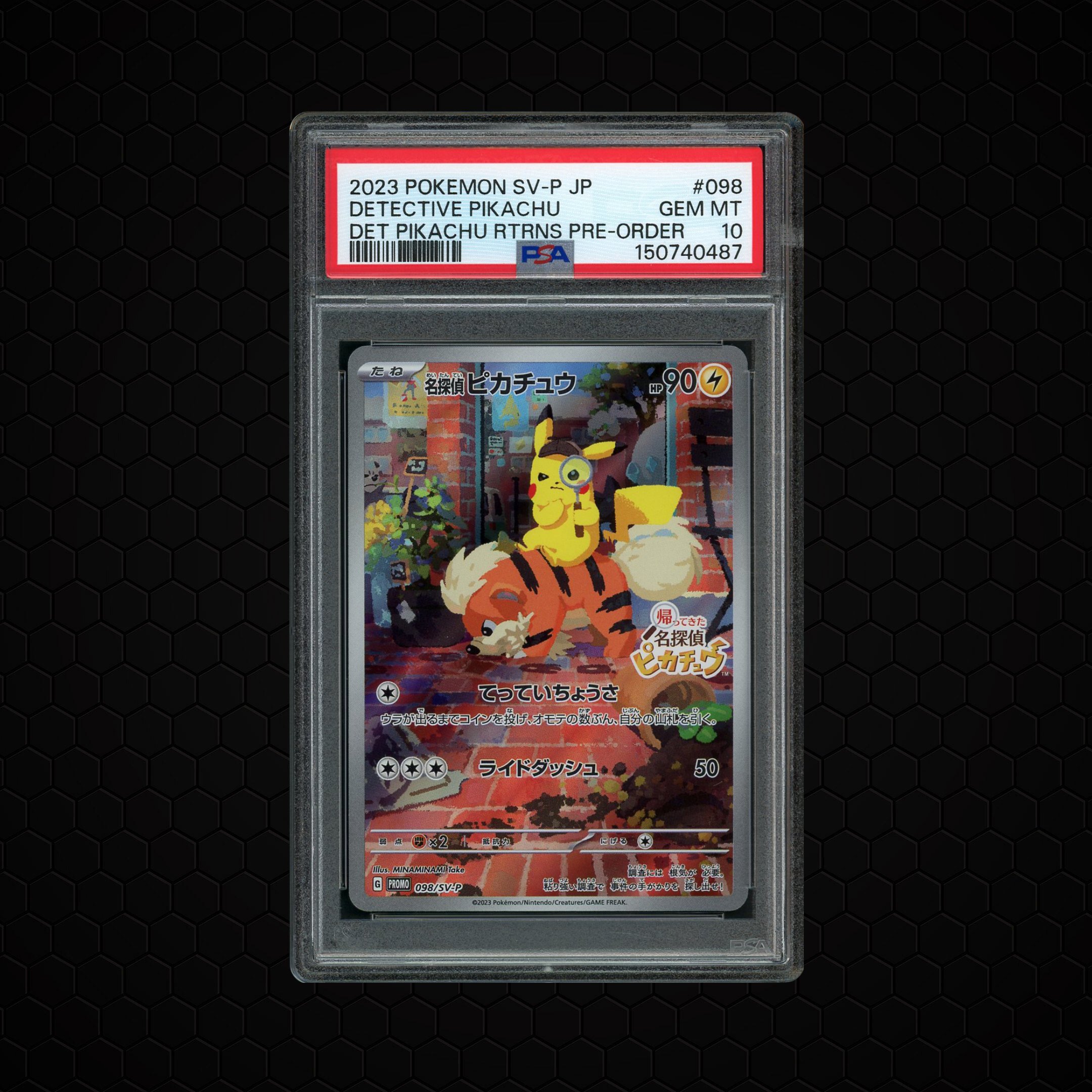 2023 Japanese Promo Detective Pikachu #98 PSA 10