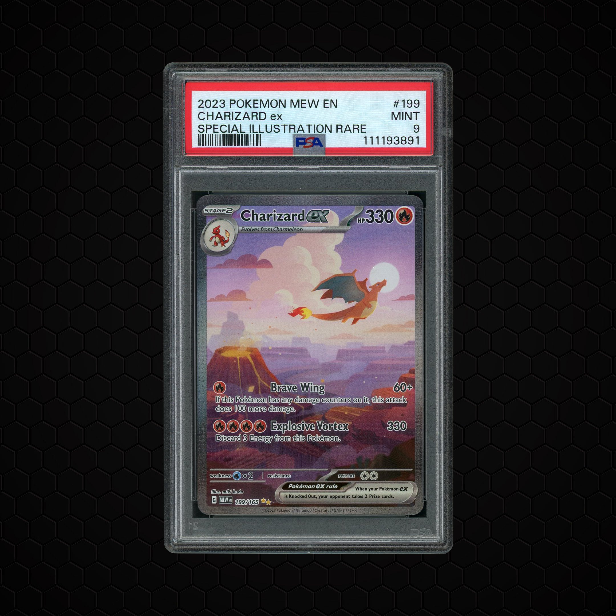 2023 Pokemon 151 Charizard EX #199 PSA 9