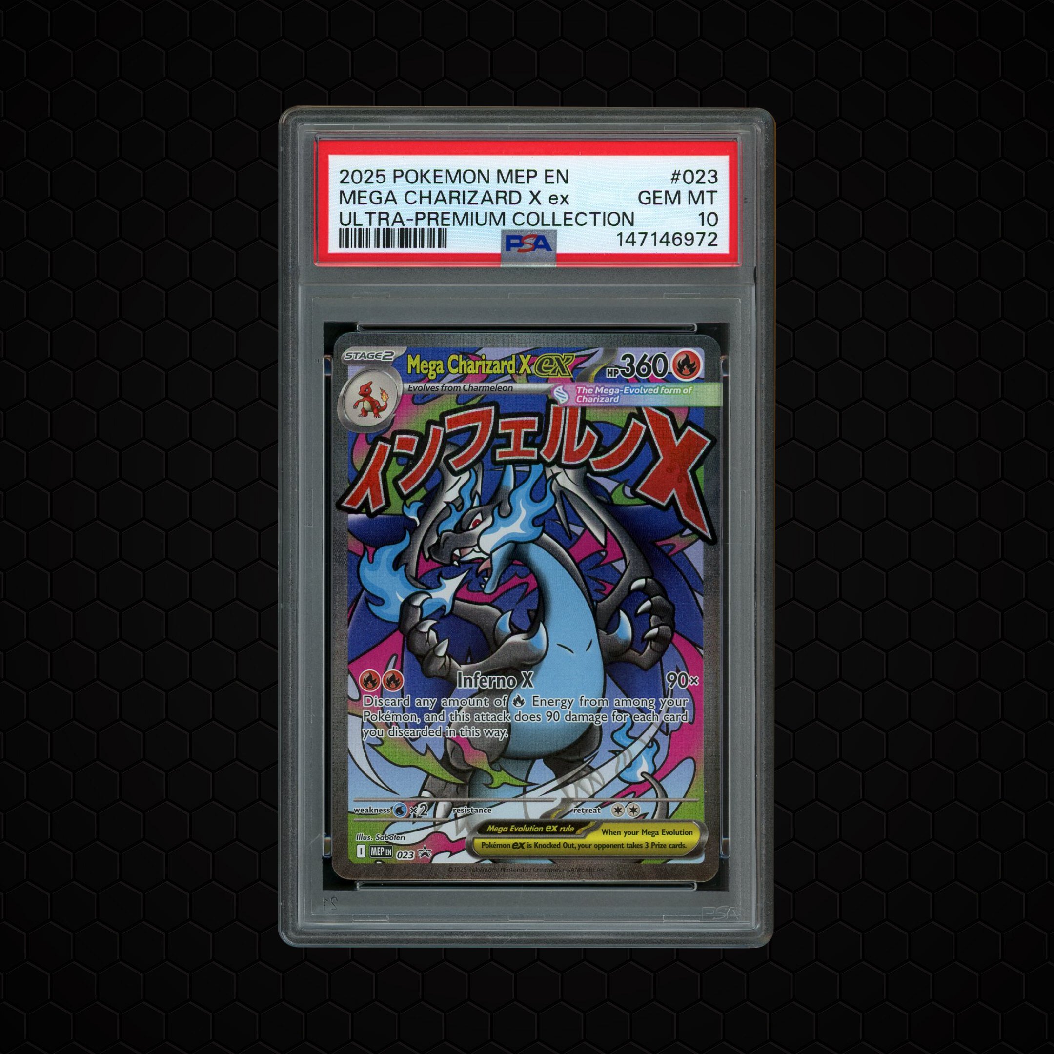2025 Black Star Promo Mega Charizard X EX #23 PSA 10 | Beezie