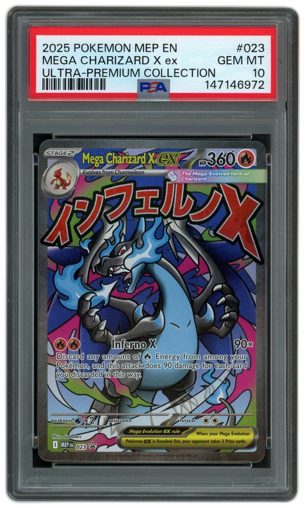 2025 Black Star Promo Mega Charizard X EX #23 PSA 10 | Beezie