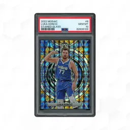 2022 Mosaic Luka Doncic Stained Glass #6 PSA 10 on Beezie.