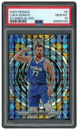 2022 Mosaic Luka Doncic Stained Glass #6 PSA 10 on Beezie.