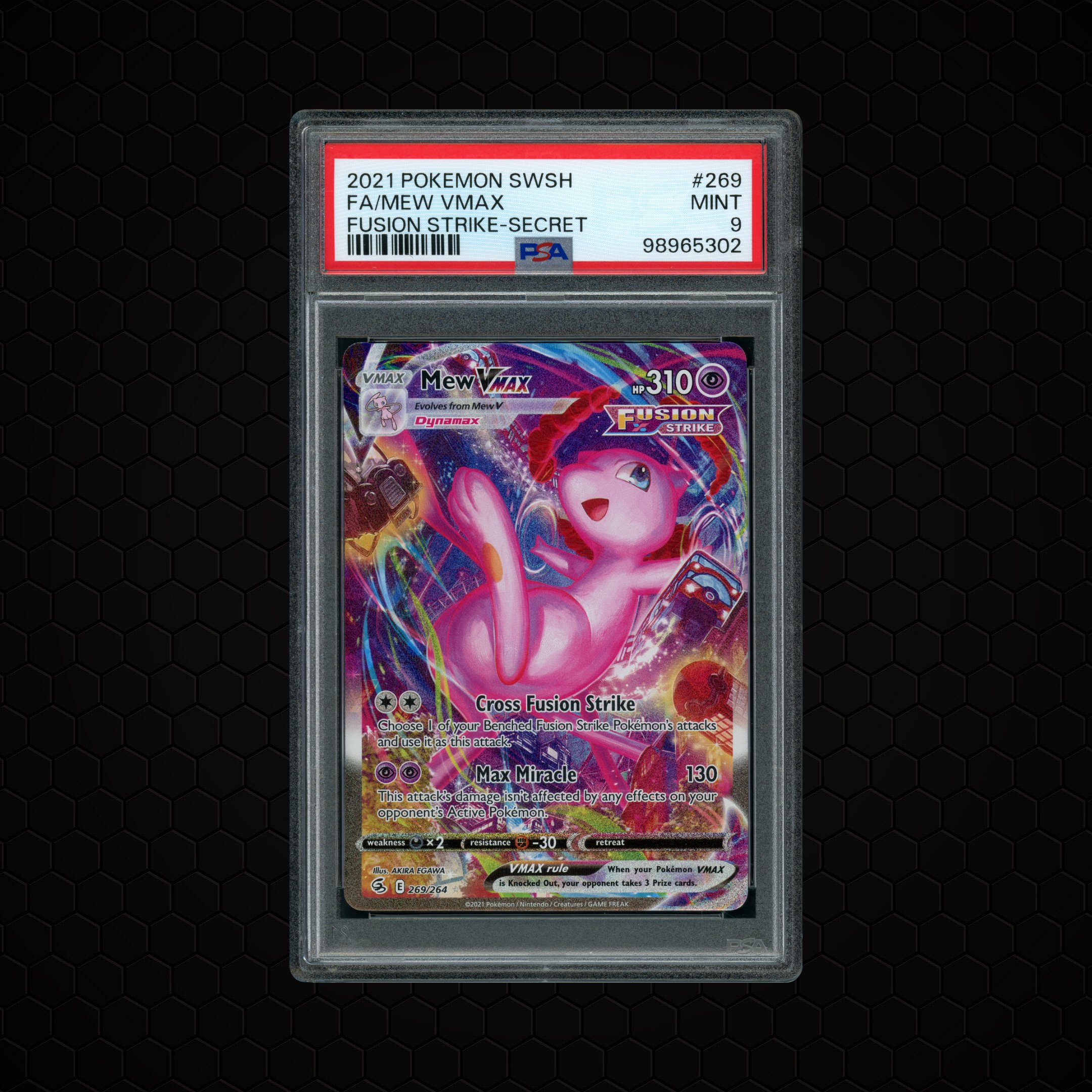 2021 Fusion Strike Mew VMAX #269 PSA 9