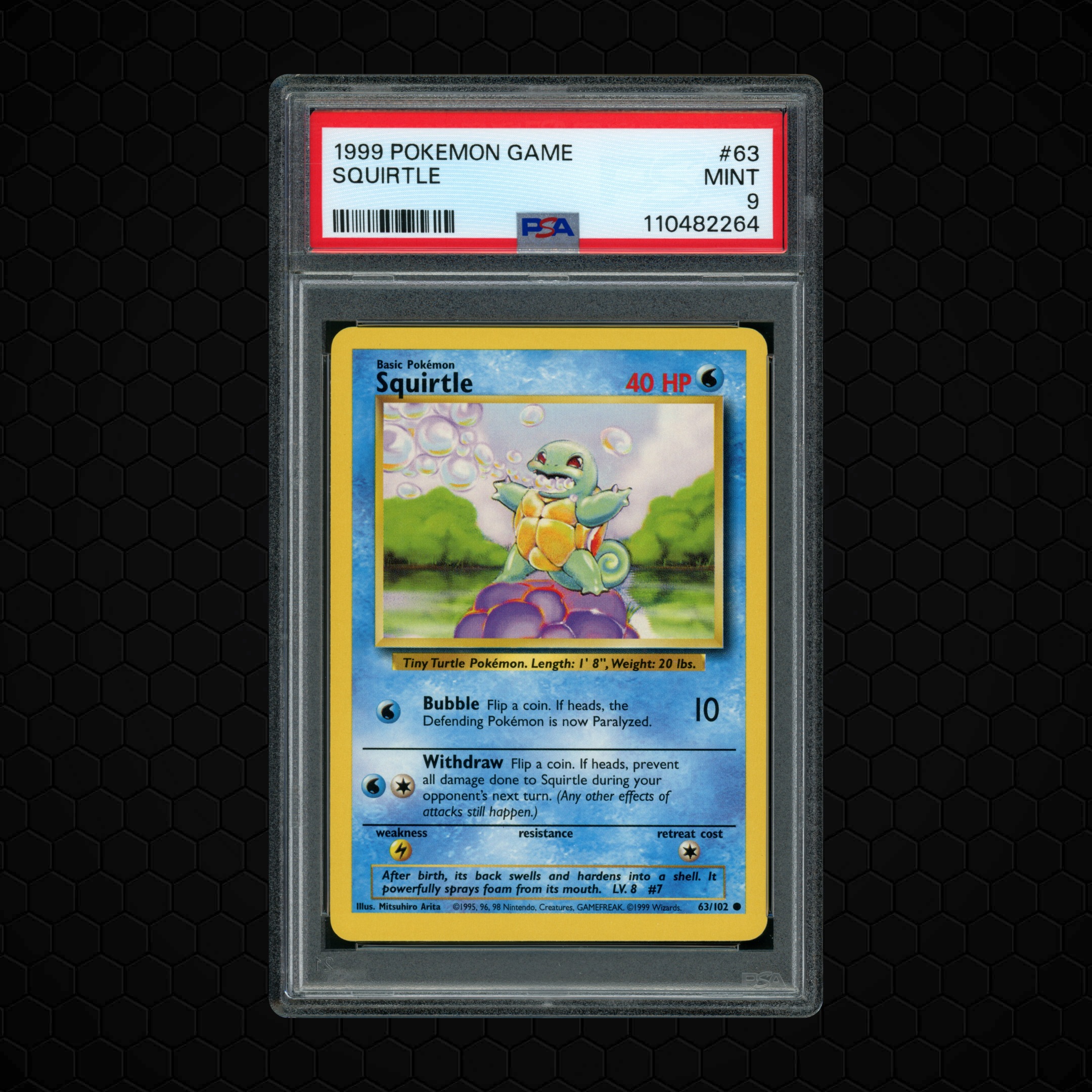 1999 Game Squirtle #63 PSA 9