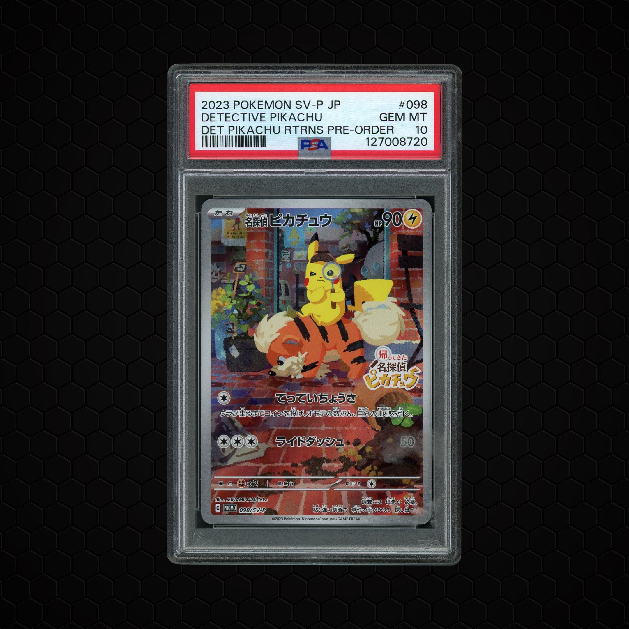 2023 Japanese Promo Detective Pikachu #98 PSA 10