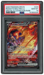 2025 Destined Rivals Team Rocket's Moltres EX #229 PSA 10 on Beezie.