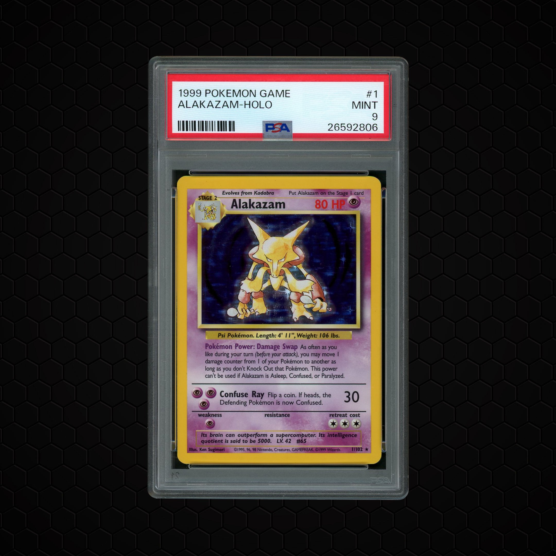 1999 Game Alakazam #1 PSA 9