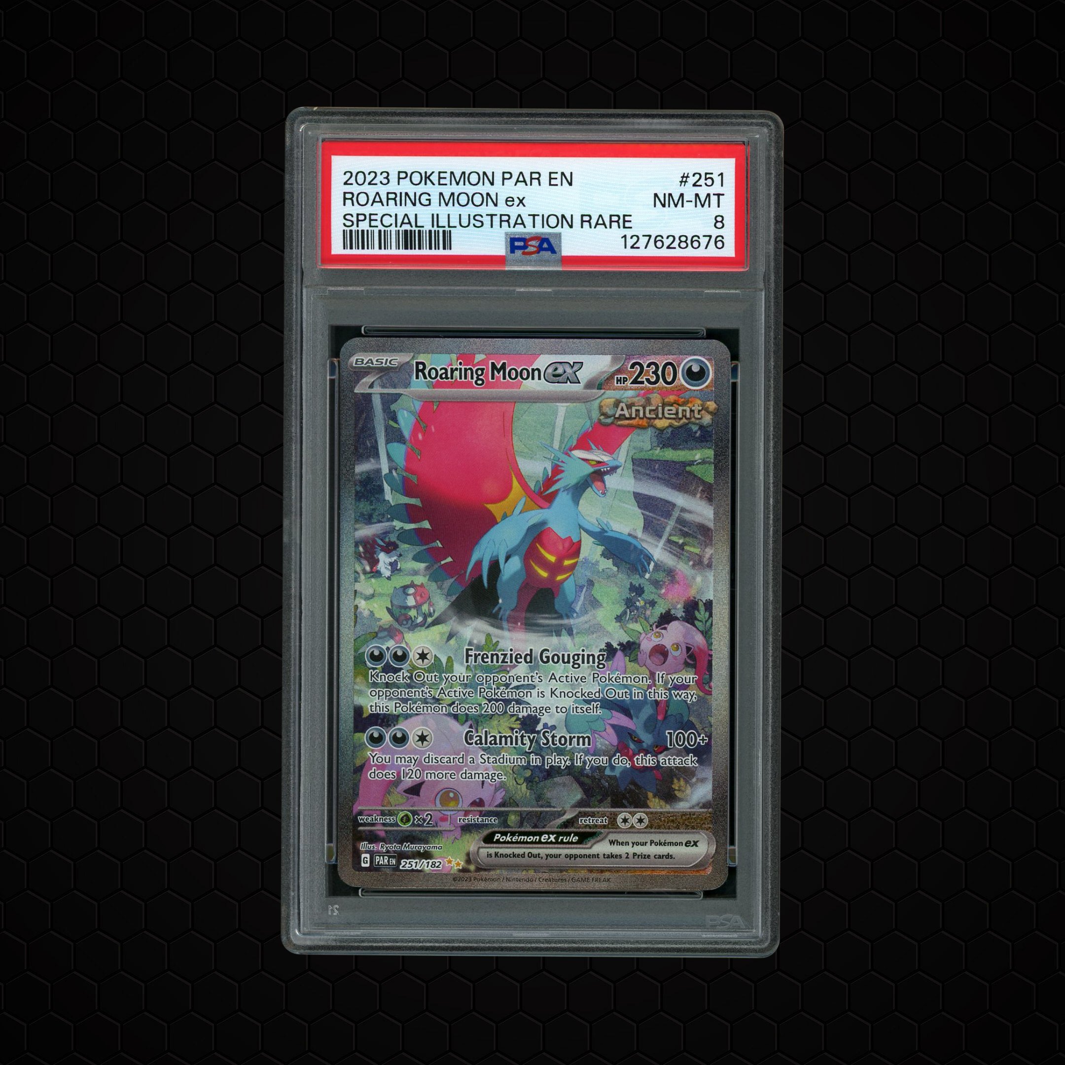 2023 Paradox Rift Roaring Moon EX #251 PSA 8