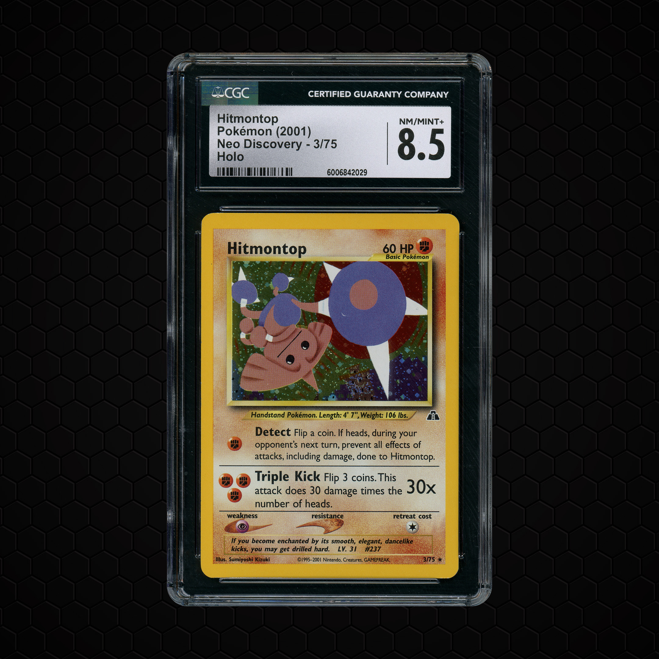 2001 Neo Discovery Hitmontop #3 CGC 8.5