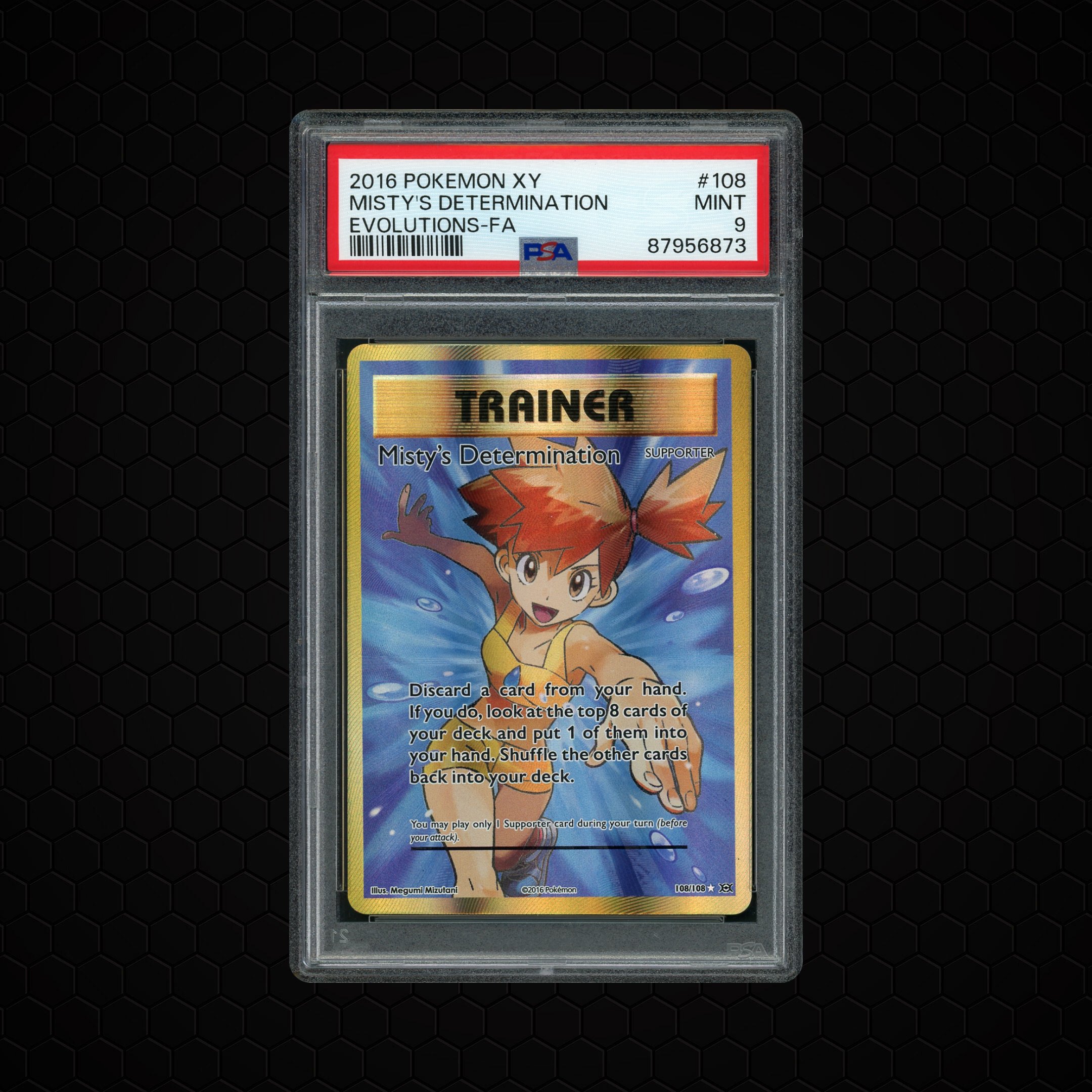 2016 Evolutions Misty's Determination #108 PSA 9