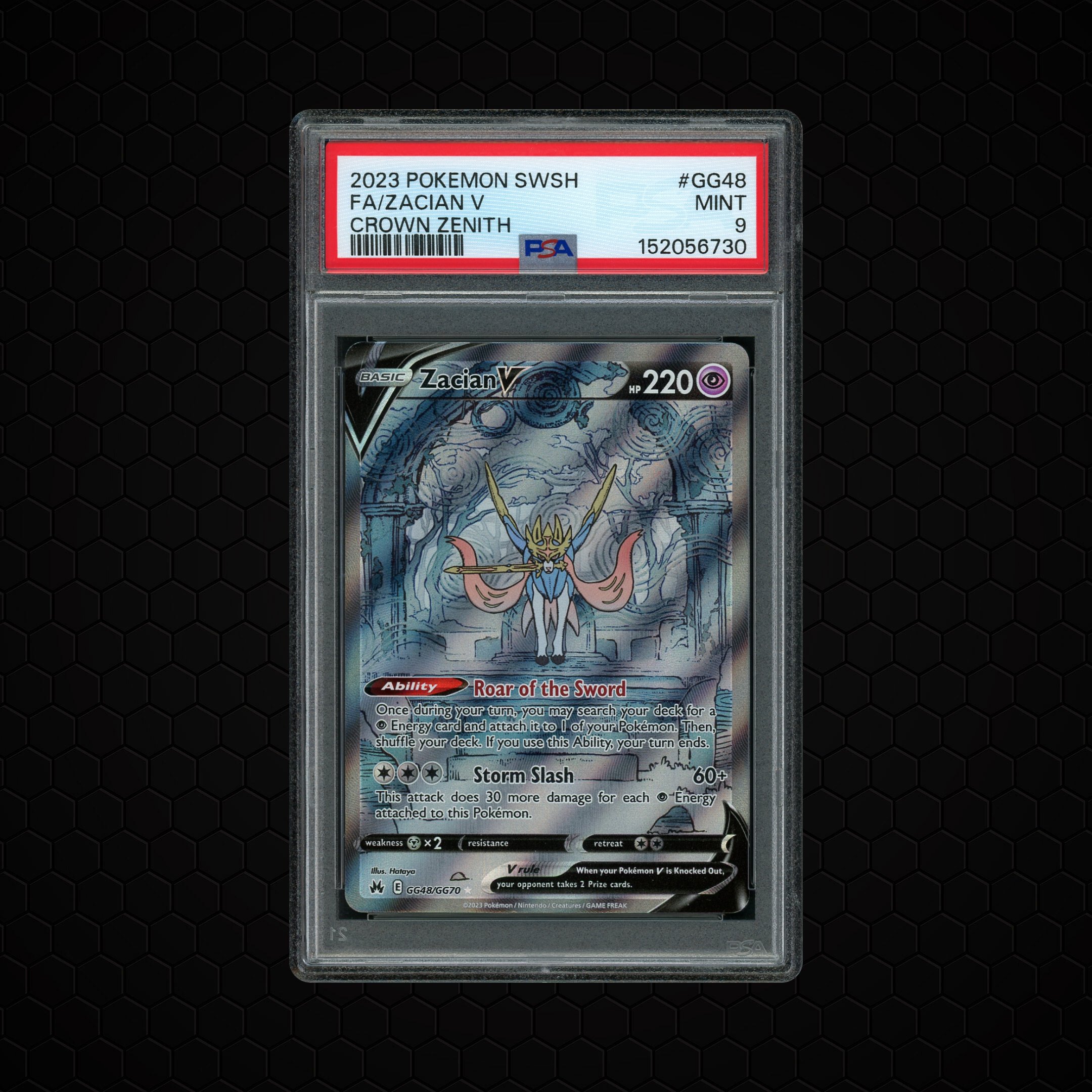 2023 Crown Zenith Zacian V #GG48 PSA 9