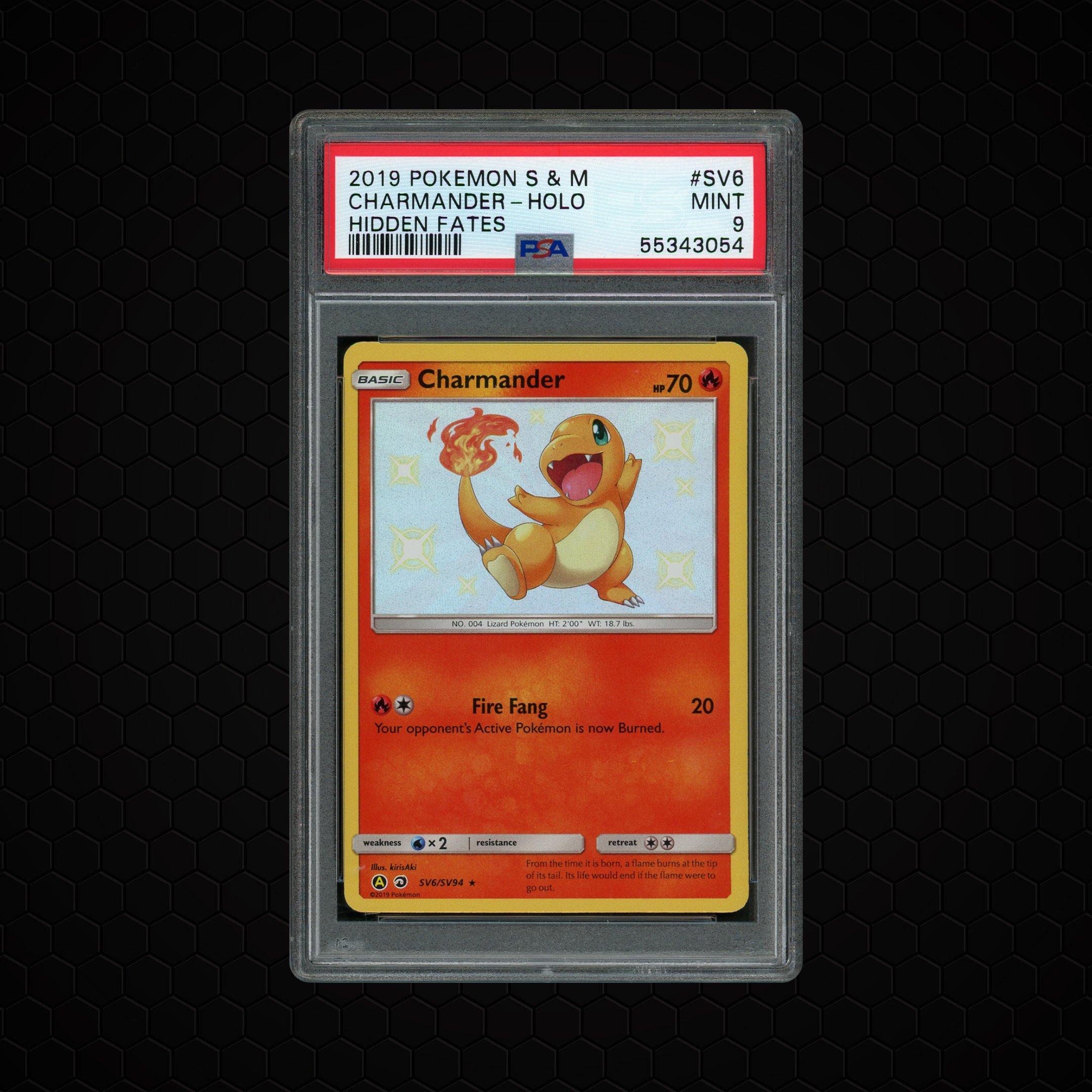 2019 Hidden Fates Charmander #SV6 PSA 9