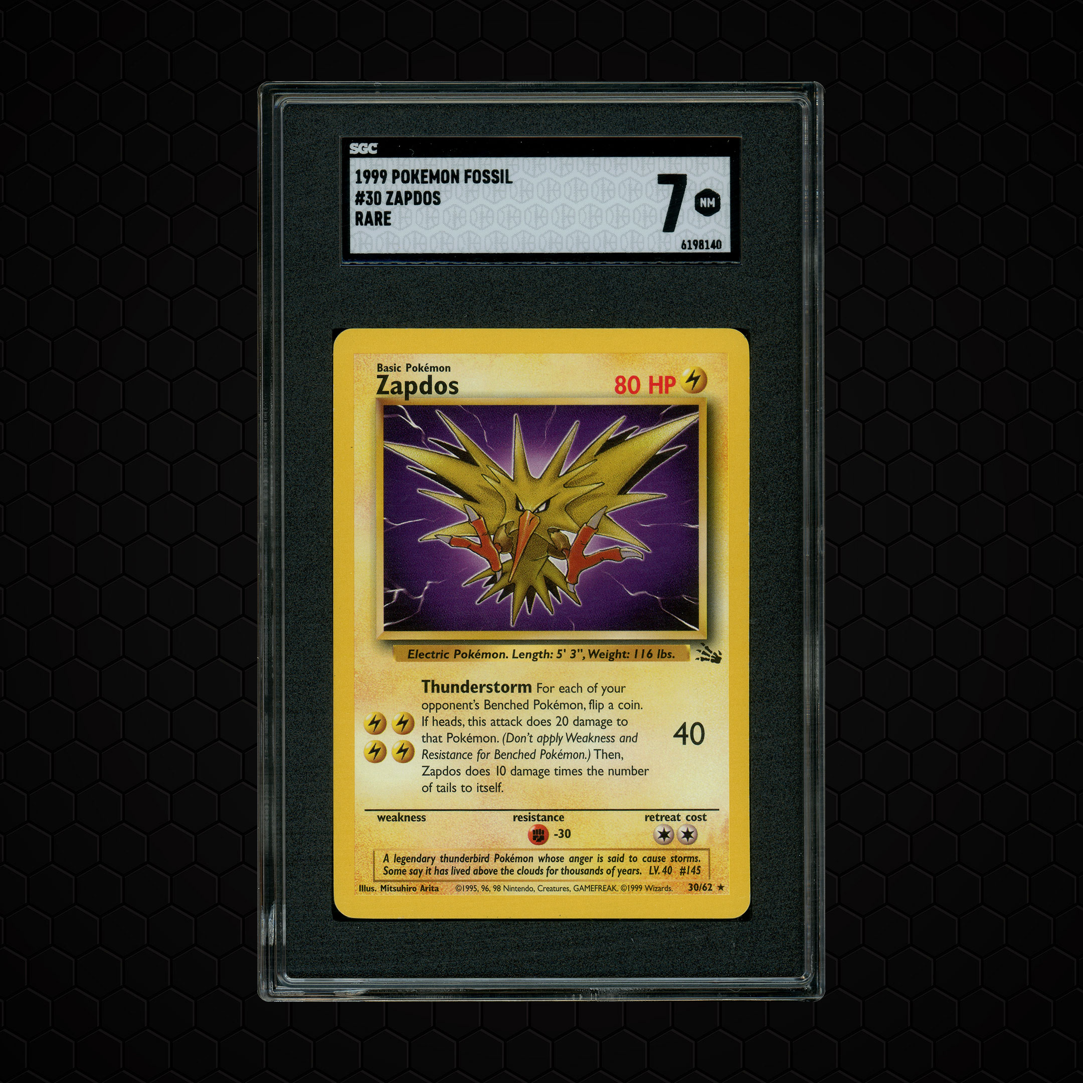 1999 Fossil Zapdos #30 SGC 7