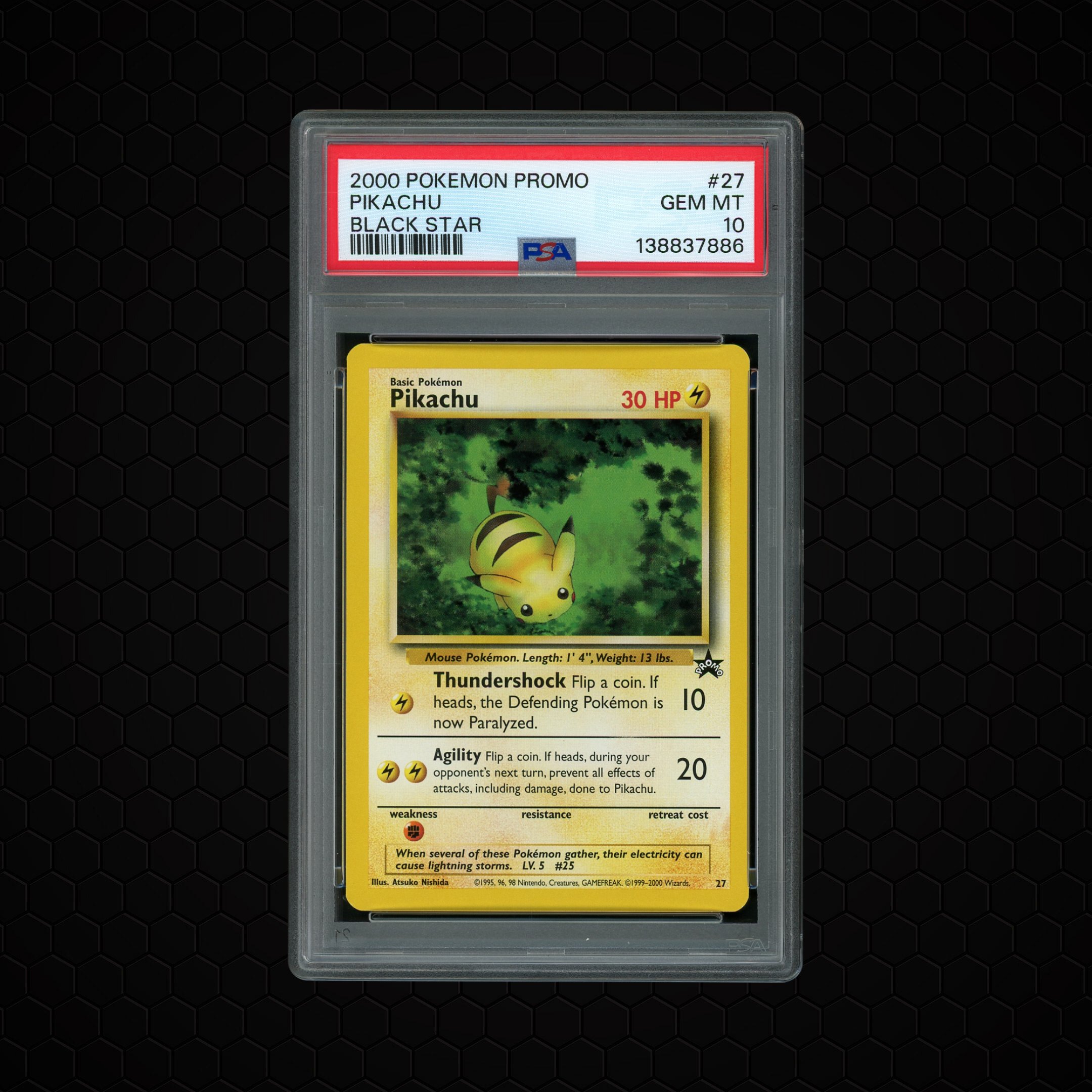 2000 Black Star Promo Pikachu #27 PSA 10