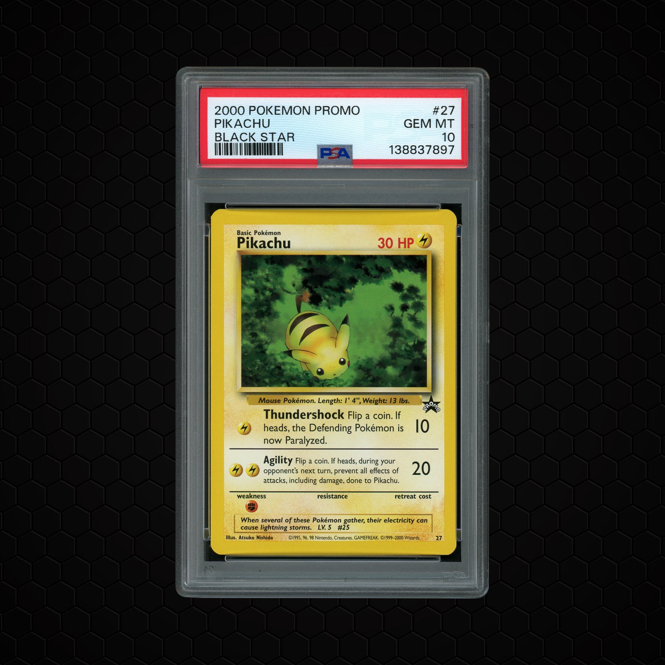 2000 Black Star Promo Pikachu #27 PSA 10