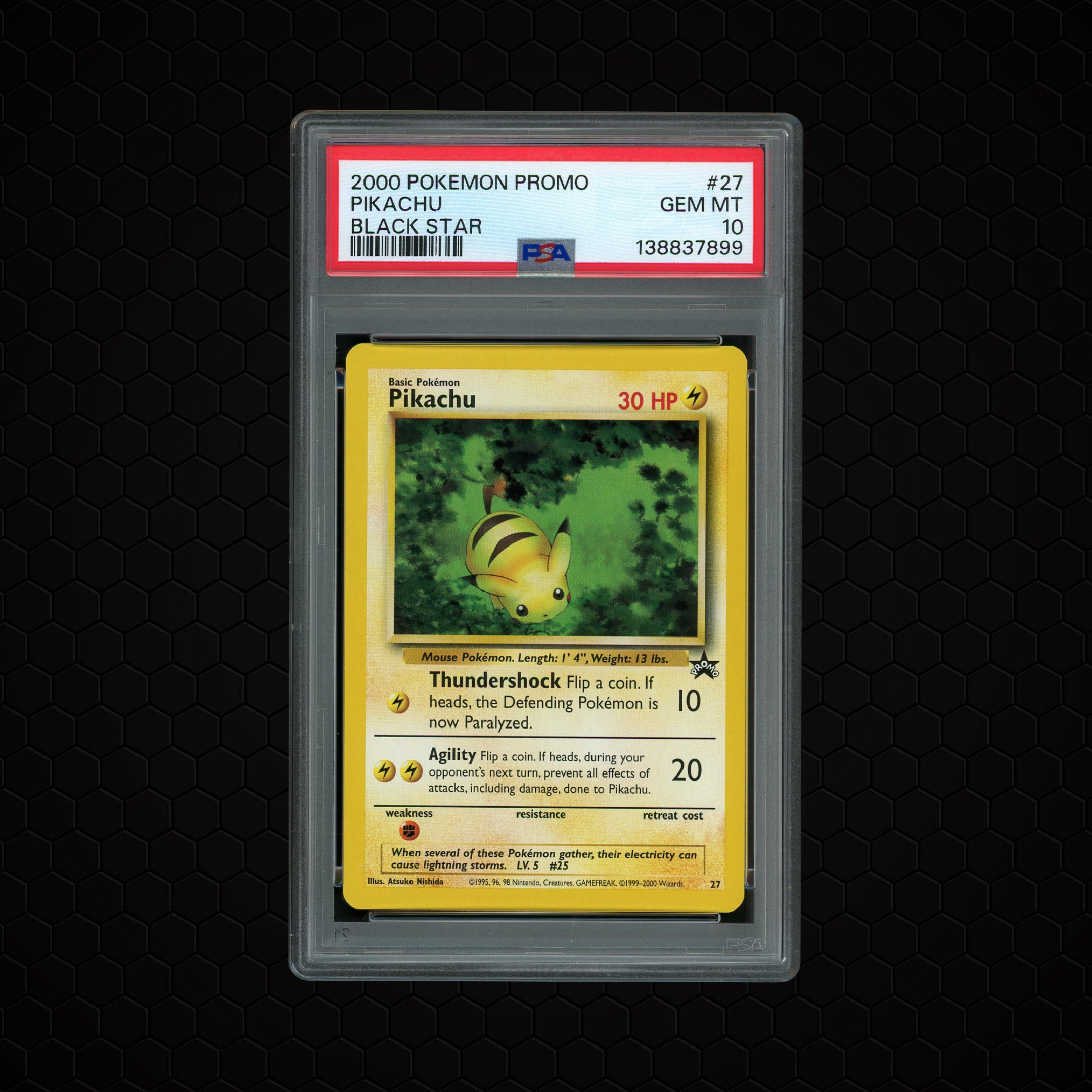 2000 Black Star Promo Pikachu #27 PSA 10