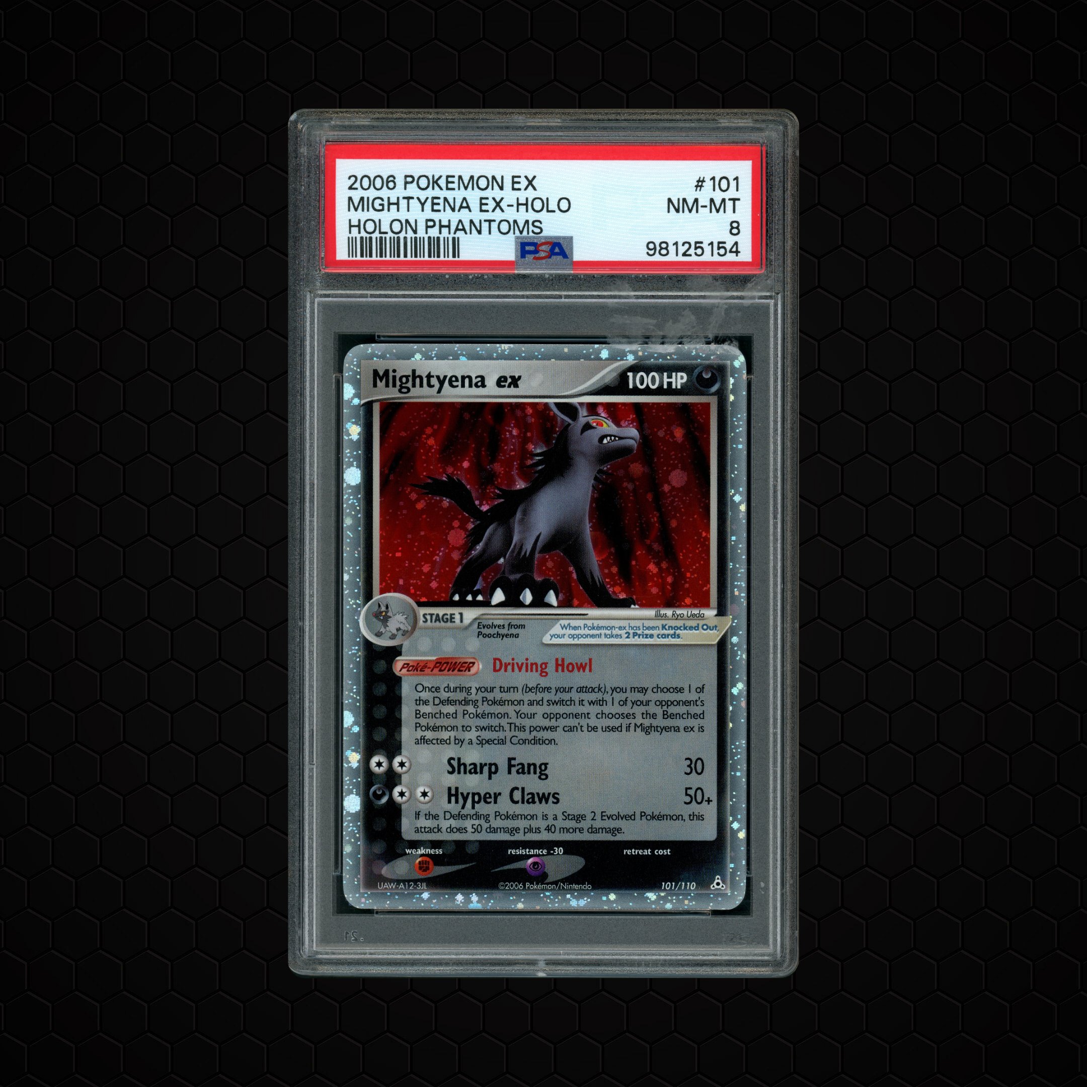 2006 Holon Phantoms Mightyena EX #101 PSA 8