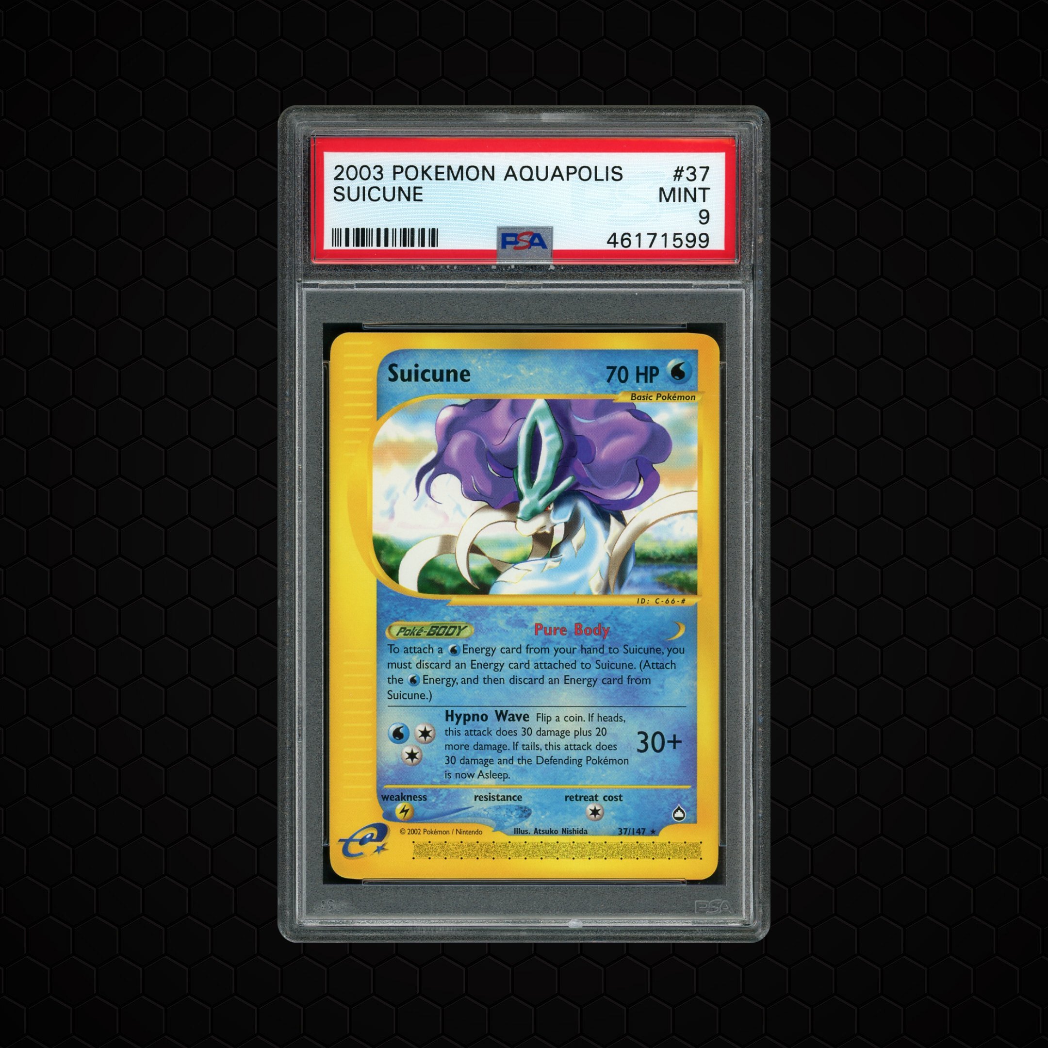 2003 Aquapolis Suicune #37 PSA 9