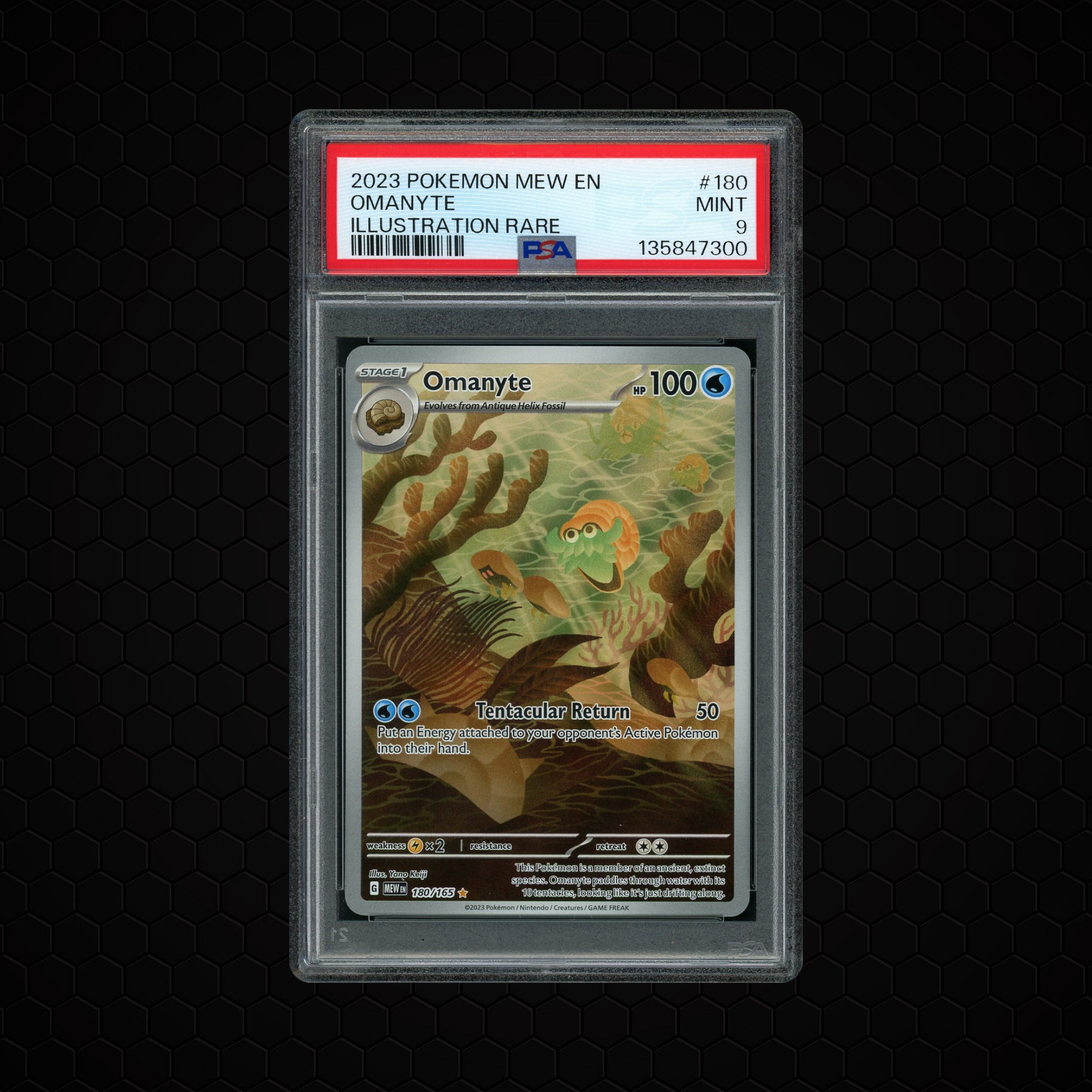 2023 Pokemon 151 Omanyte #180 PSA 9