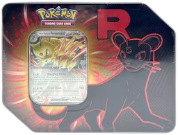 Pokémon Team Rocket Team Rocket's Persian ex Tin on Beezie.