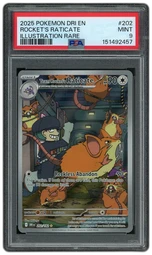 2025 Destined Rivals Team Rocket's Raticate #202 PSA 9 on Beezie.