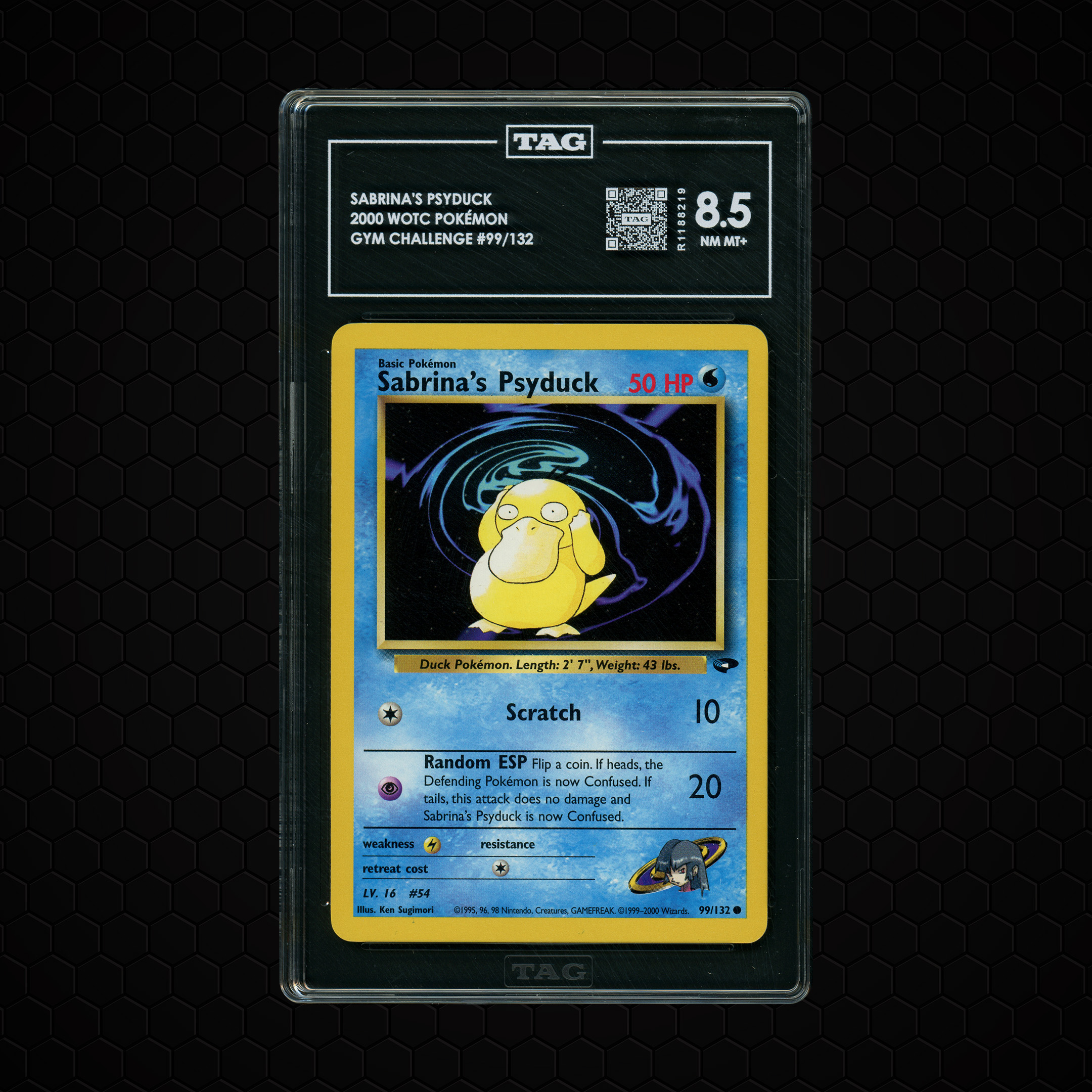 2000 Gym Challenge Sabrina's Psyduck #99 TAG 8.5