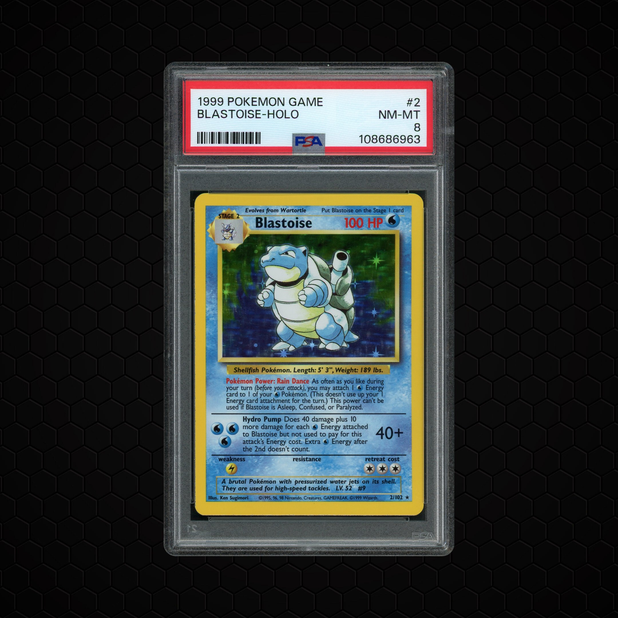 1999 Game Blastoise #2 PSA 8