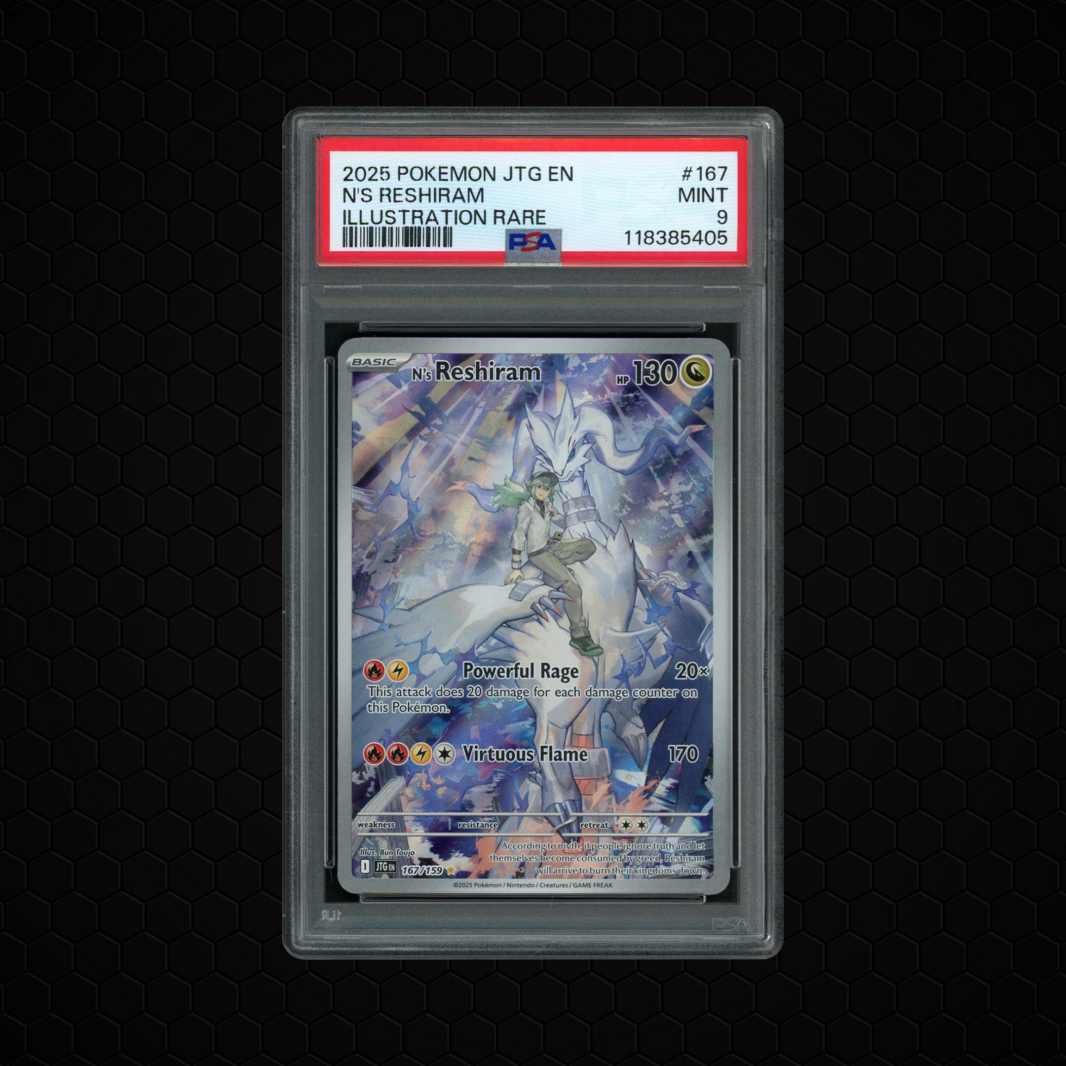2025 Journey Together N's Reshiram #167 PSA 9