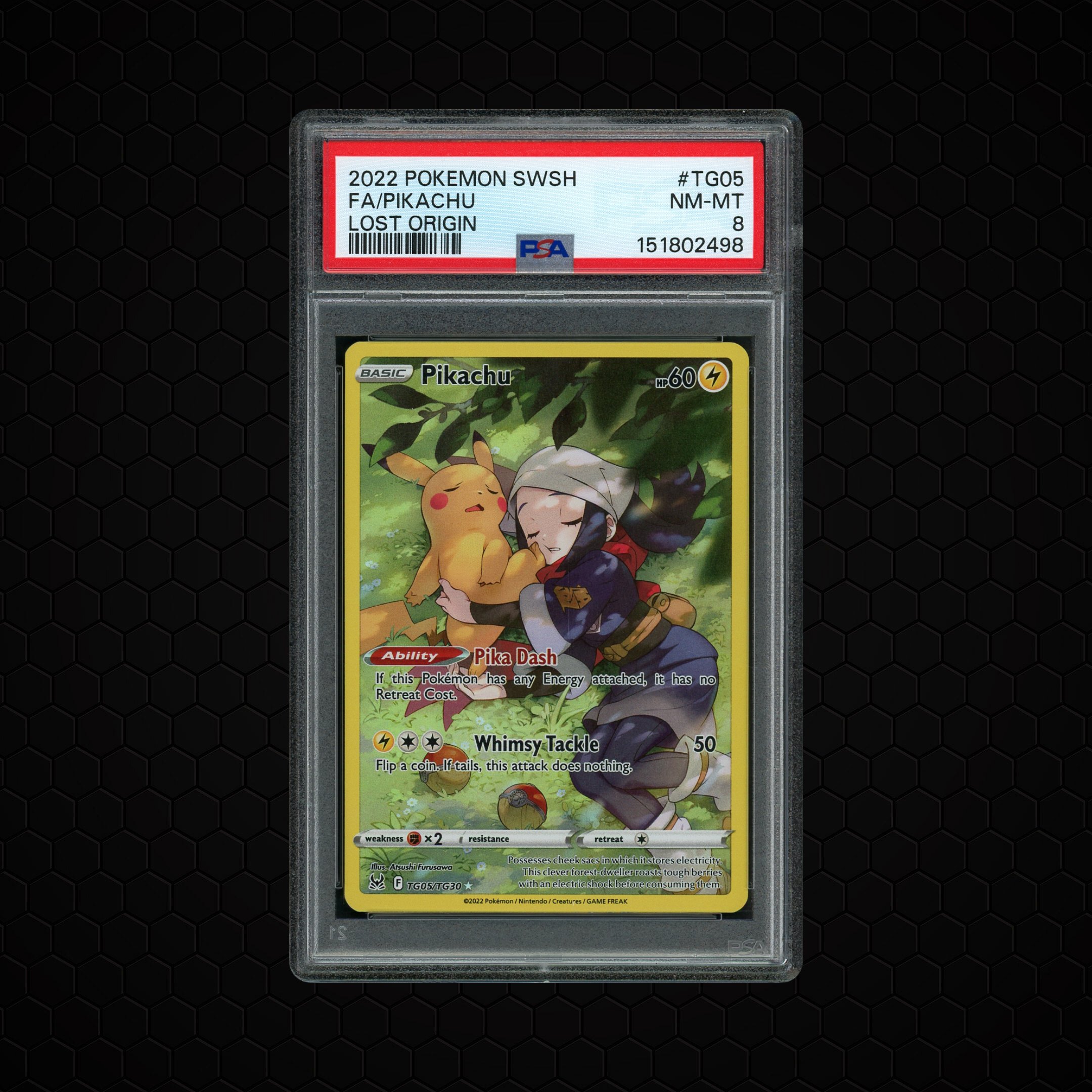 2022 Lost Origin Pikachu #TG05 PSA 8