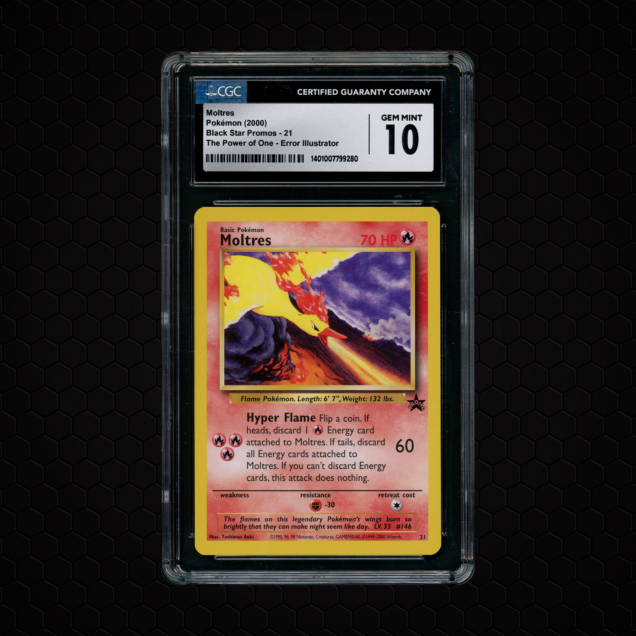 2000 Black Star Promo Moltres #21 CGC 10