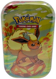 Pokémon Scarlet & Violet Prismatic Evolutions Flareon Mini Tin on Beezie.