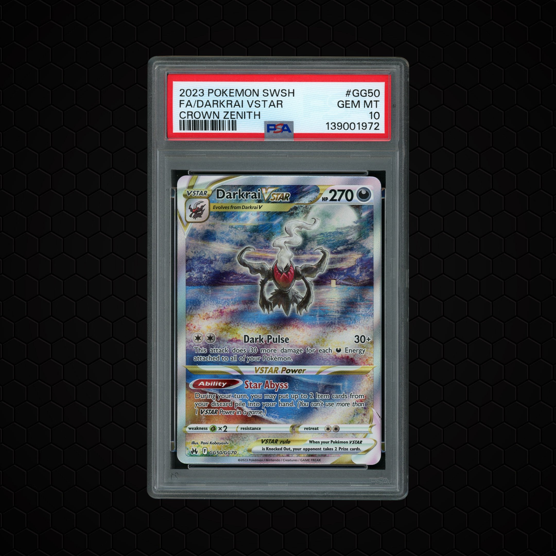 2023 Crown Zenith Darkrai VSTAR #GG50 PSA 10