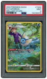 2022 Brilliant Stars Vaporeon #TG02 PSA 9 on Beezie.