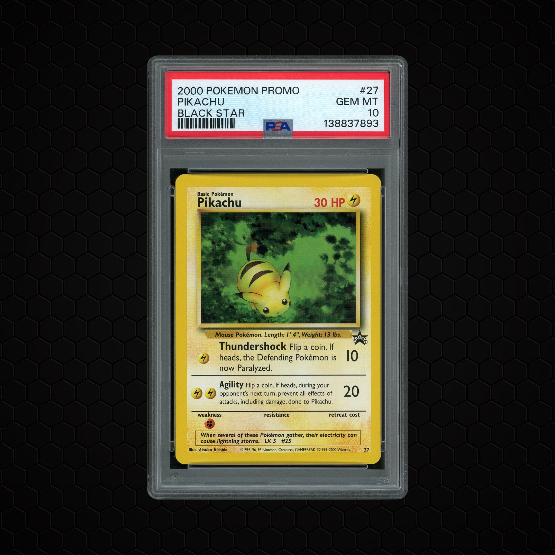 2000 Black Star Promo Pikachu #27 PSA 10