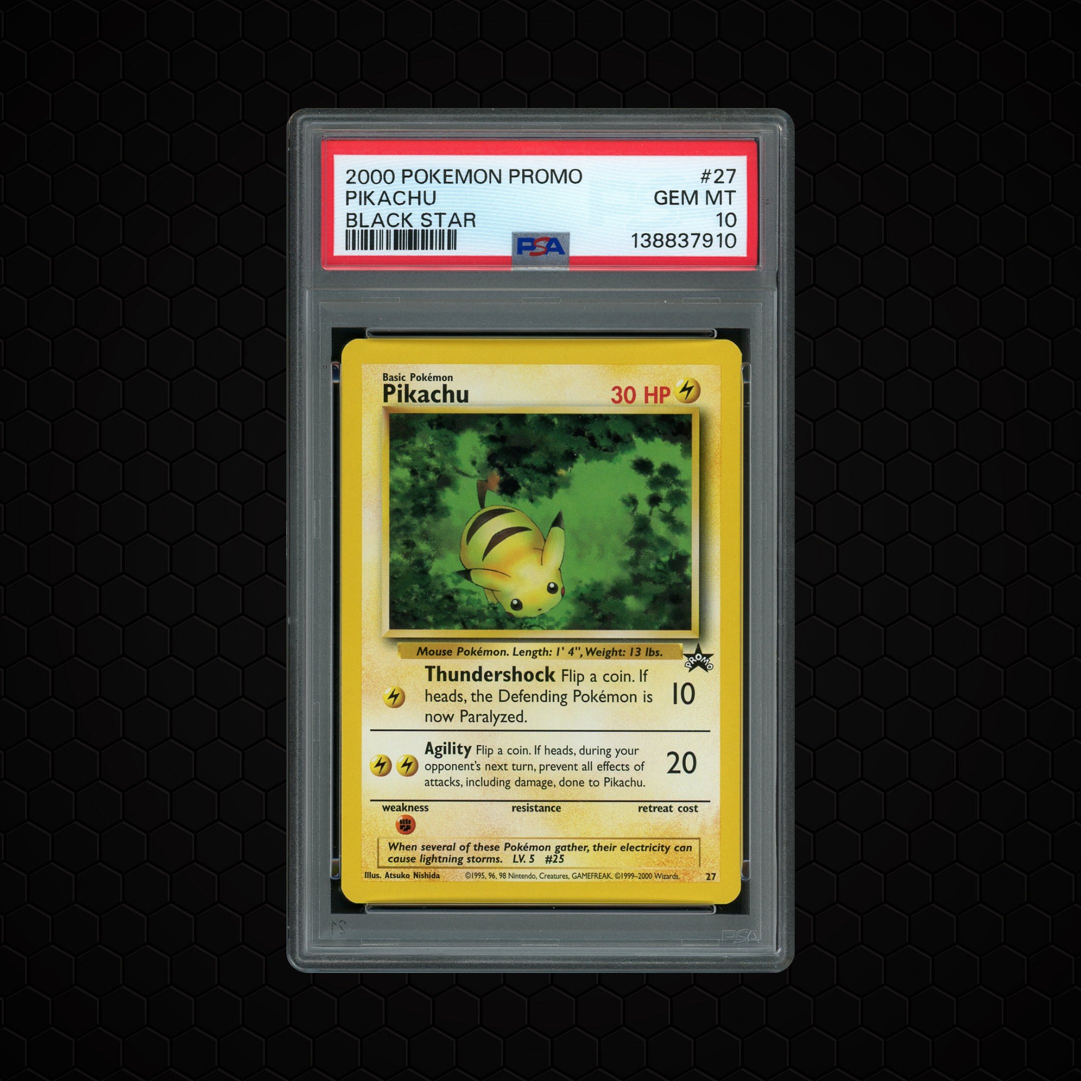 2000 Black Star Promo Pikachu #27 PSA 10